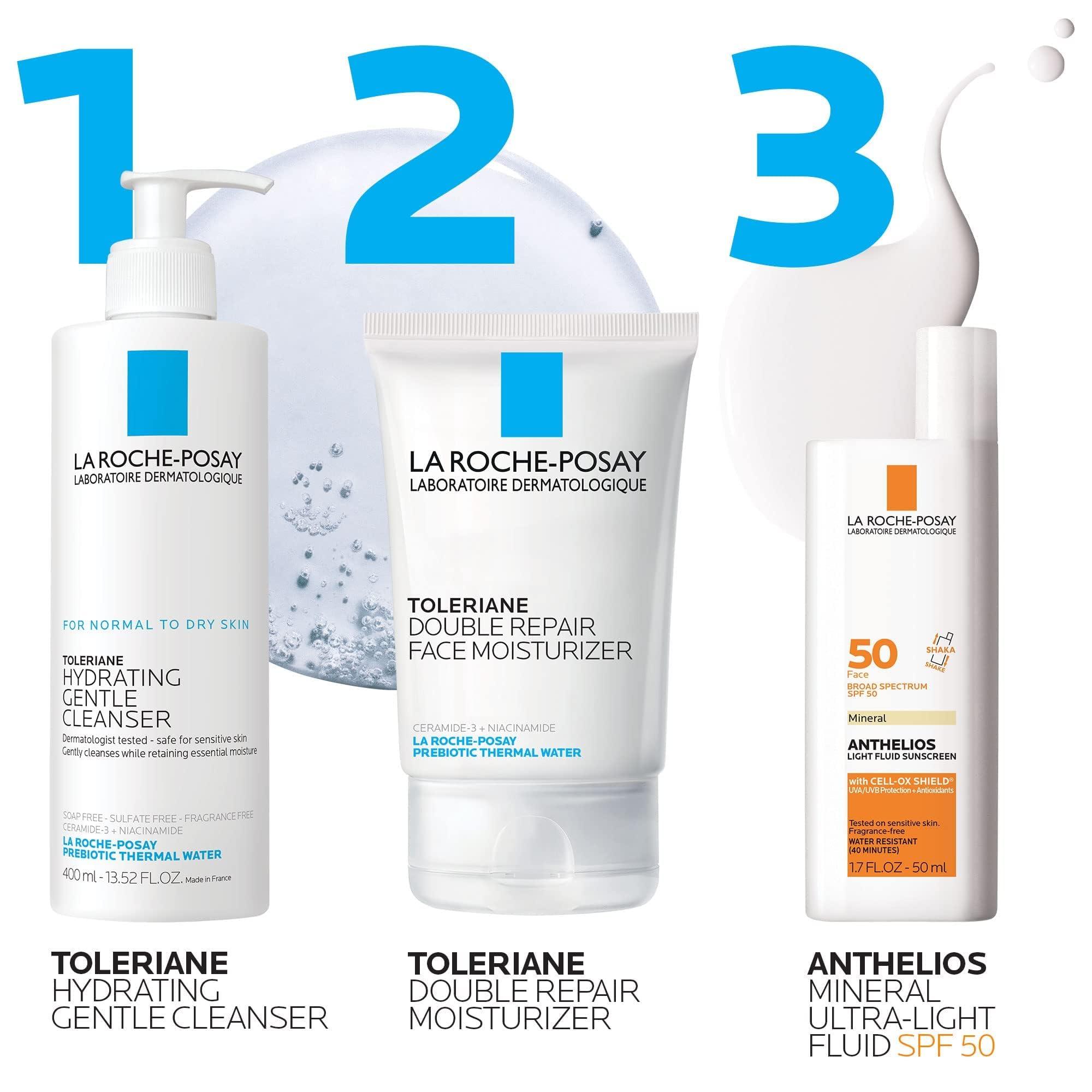 La Roche-Posay Anthelios Sunscreen SPF 50, Ultra-Light Fluid Broad Spectrum SPF 50, Face Sunscreen with Titanium Dioxide Mineral, Lightweight & Fast-Absorbing, Oil-Free, Matte Finish - Image 7