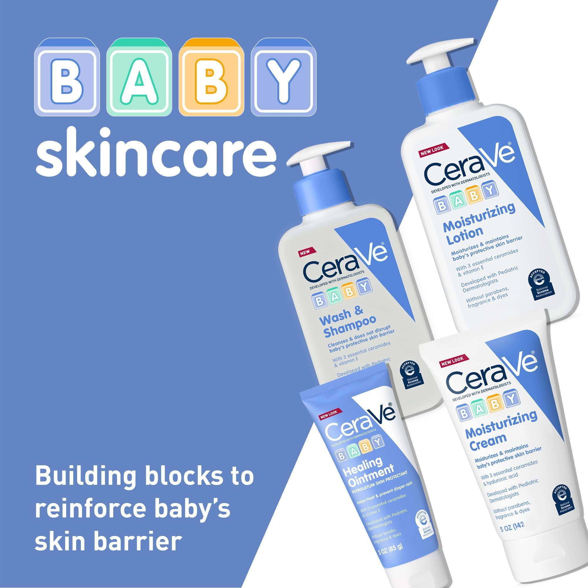 CeraVe Baby Lotion, Gentle Baby Skin Care with Ceramides, Niacinamide & Vitamin E, Fragrance, Paraben, Dye & Phthalates Free, Lightweight Moisturizer, 8 Ounce, Packaging May Vary - Image 6