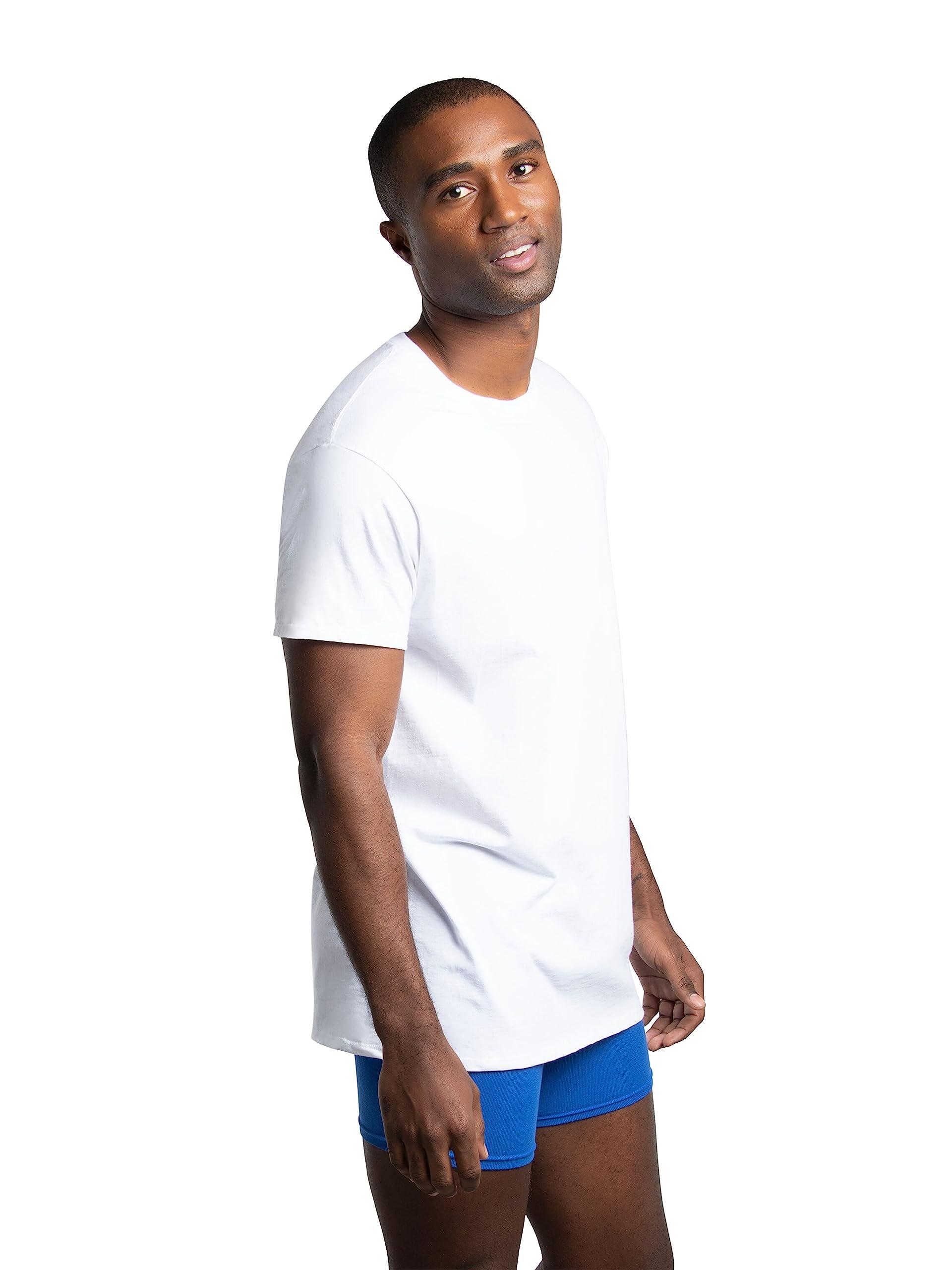 Fruit of the Loom Men's Crew Tee Undershirts, Moisture Wicking & Tag Free, Also Available in Big & Tall - Image 3
