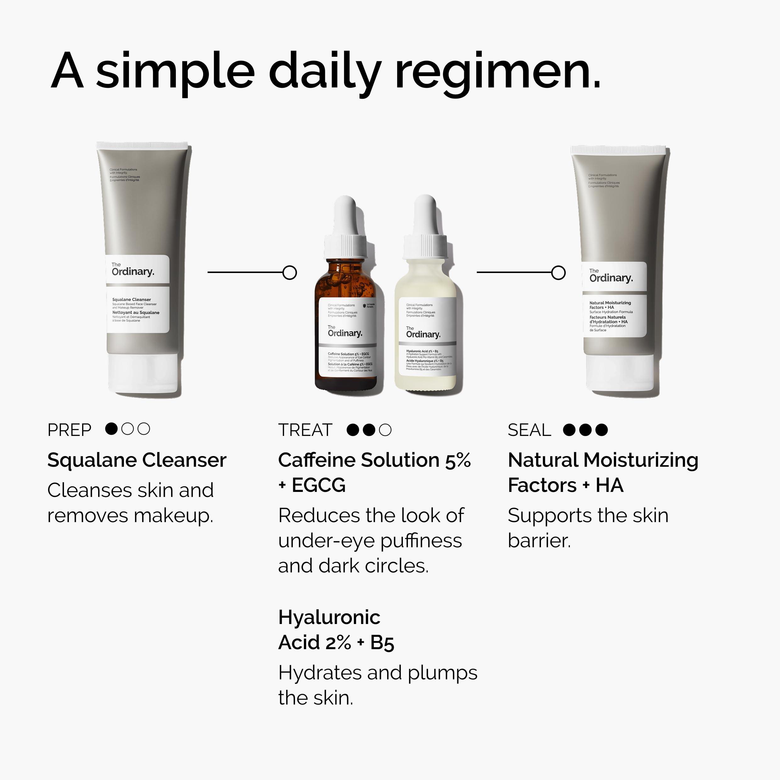 The Ordinary Caffeine Solution 5% + EGCG, Depuffing Eye Serum for Dark Circles and Tired Eyes - Image 6