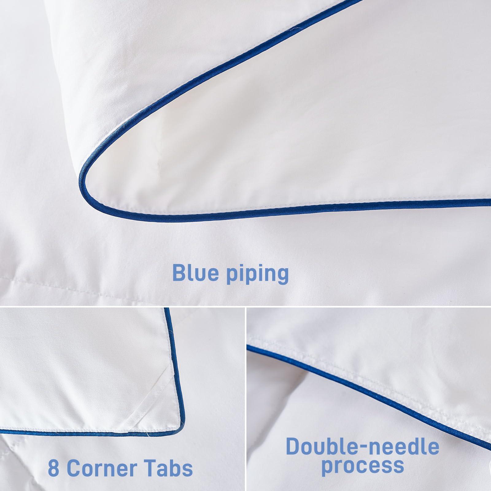 Ankwos White Down Alternative Comforter Soft, Fluffy, and Cozy All Season Bedding, Machine Washable, Hypoallergenic Duvet Insert Oeko-TEX Certified (Queen, 90 x 90 inches) - Image 2