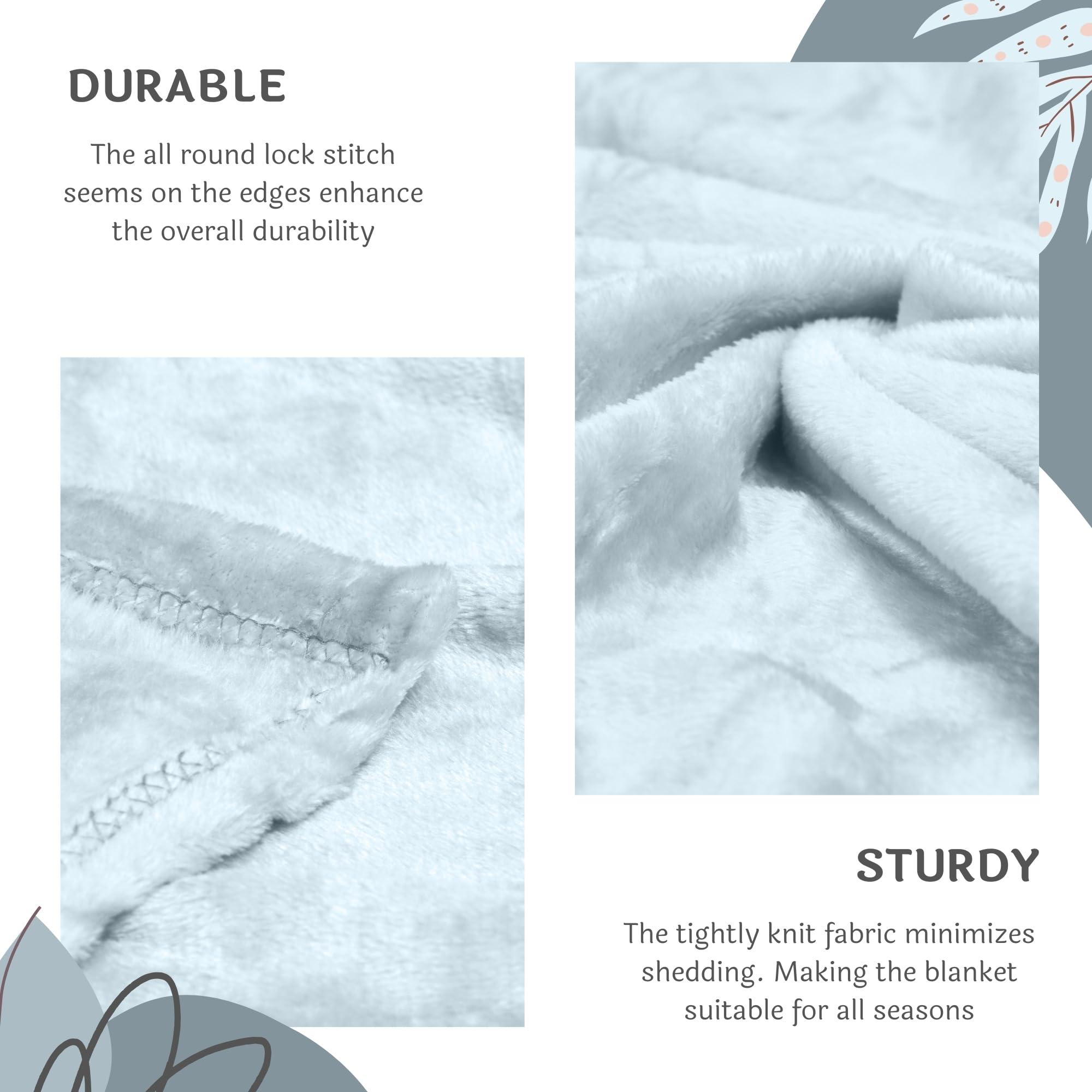 Pet Blanket - Lightweight Breathable Warm Cozy Soft Throw Blanket - Ice Water Blue - 30x40 Inches - Image 6