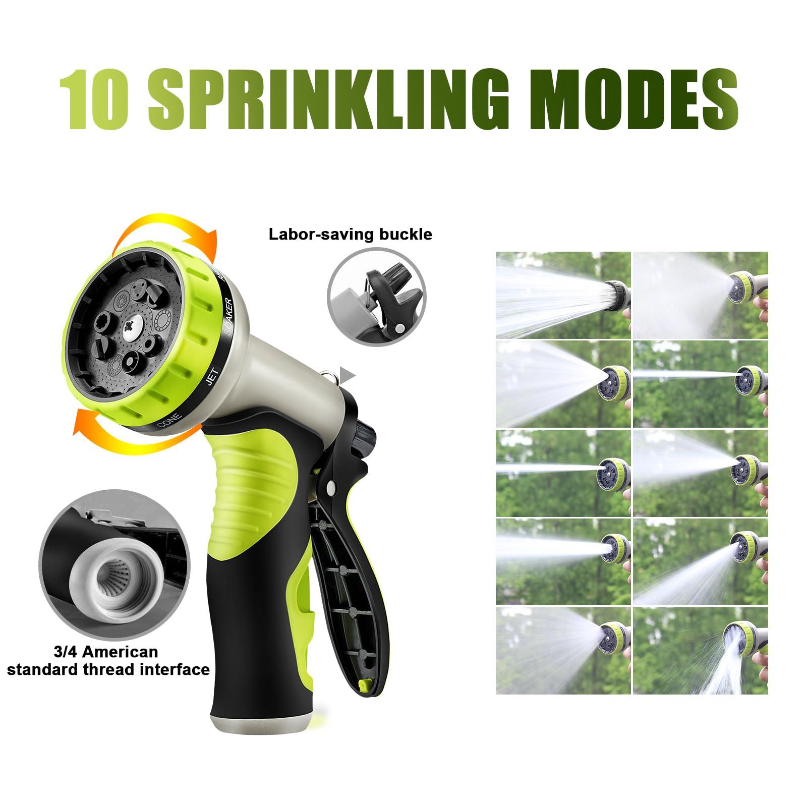 50FT Metal Garden Hose - Stainless Steel, Heavy Duty, Flexible & Lightweight, Never Kink and Tangle, with 10-Function Nozzle, Pressure Resistant for Outdoor Use (Yellow) - Image 3
