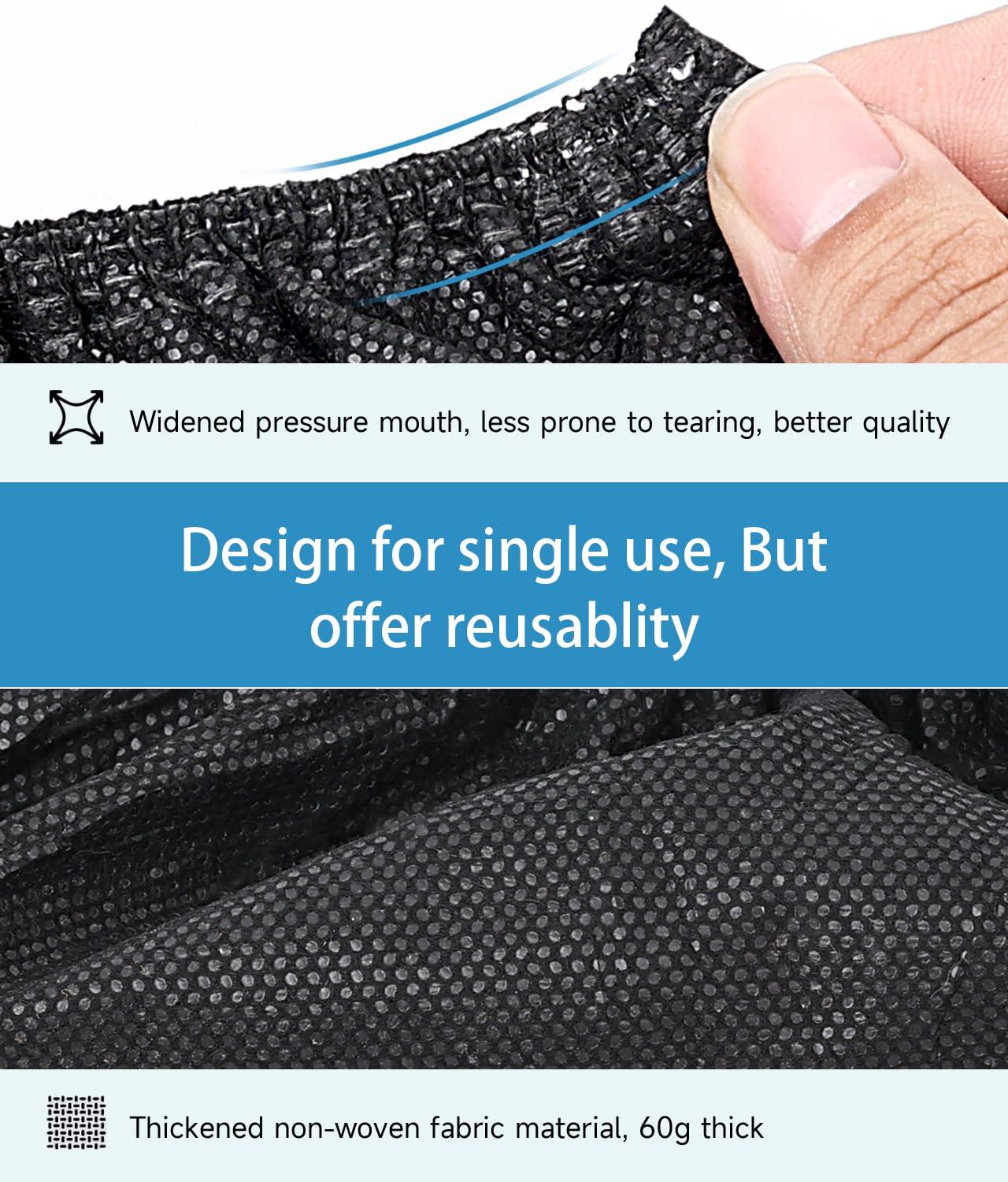 100 Pack Shoe Covers Disposable Shoe Booties With High Quality,Thick, Durable, Breathable, Non-Slip, Recyclable Non Woven Stretchable Boot Covers,Shoe and floor Protector,Fits Virtually Most Shoes - Image 4