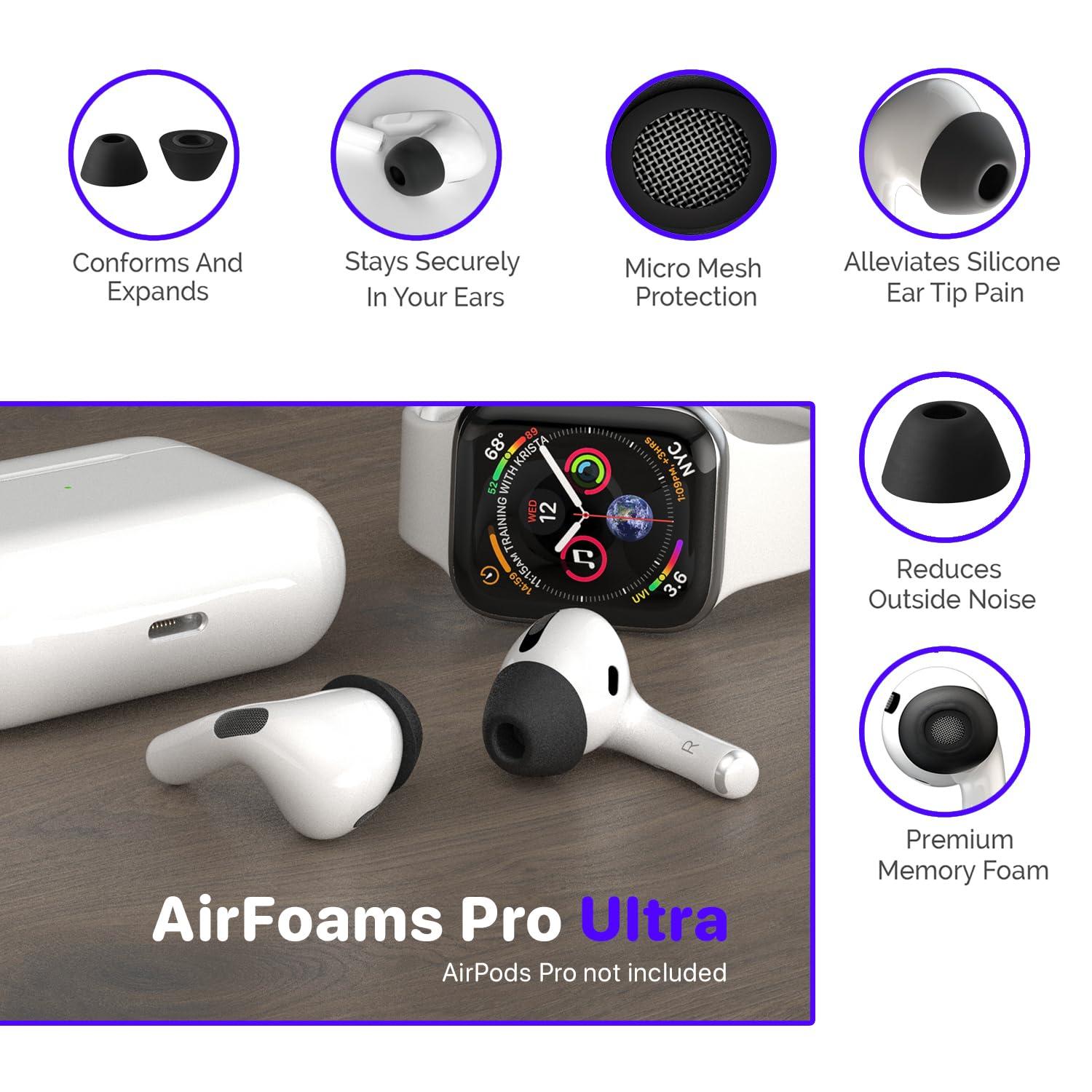 CharJenPro Patented AirFoams Pro Ultra V5.0 Memory Foam Ear Tips with Foam Shield for AirPods Pro 1st & 2nd Gen, Latest Version, Lifetime Replacement, Secure, Comfortable, Replacement Tip (SML) - Image 8