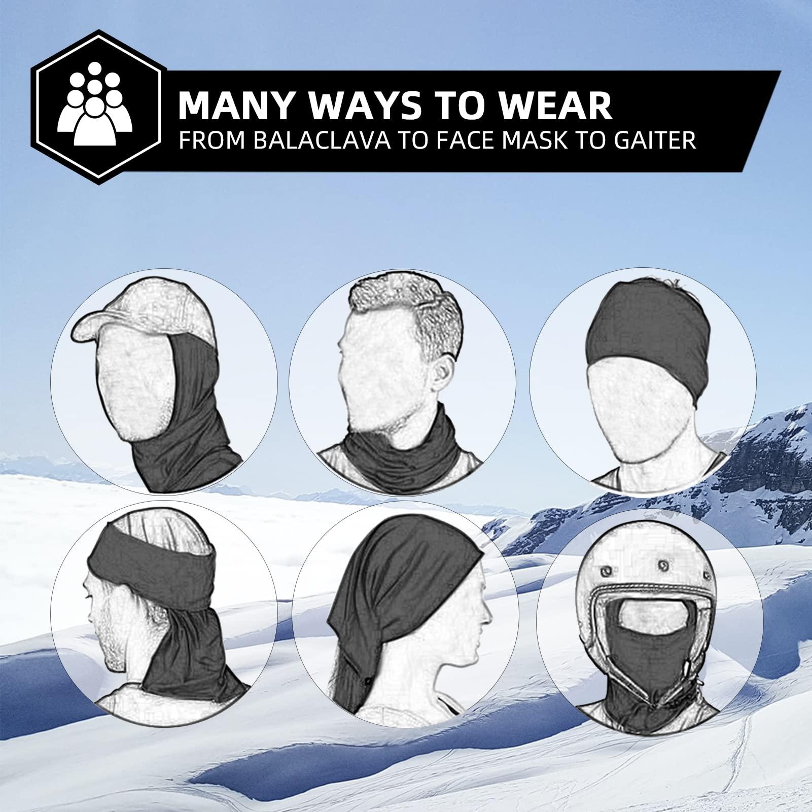 ROCKBROS Cold Weather Balaclava Ski Mask for Men Windproof Thermal Winter Scarf Mask Women Neck Warmer Hood for Cycling - Image 5