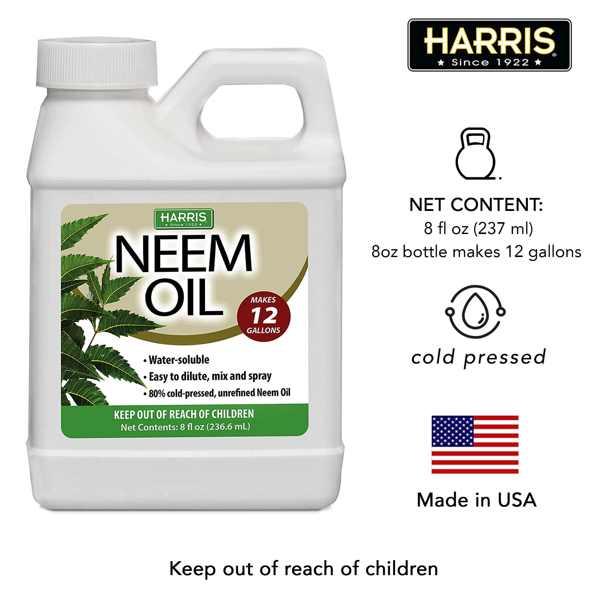 HARRIS Neem Oil Cold Pressed Water Soluble Concentrate, Makes 12 Gallons, 8oz - Image 7