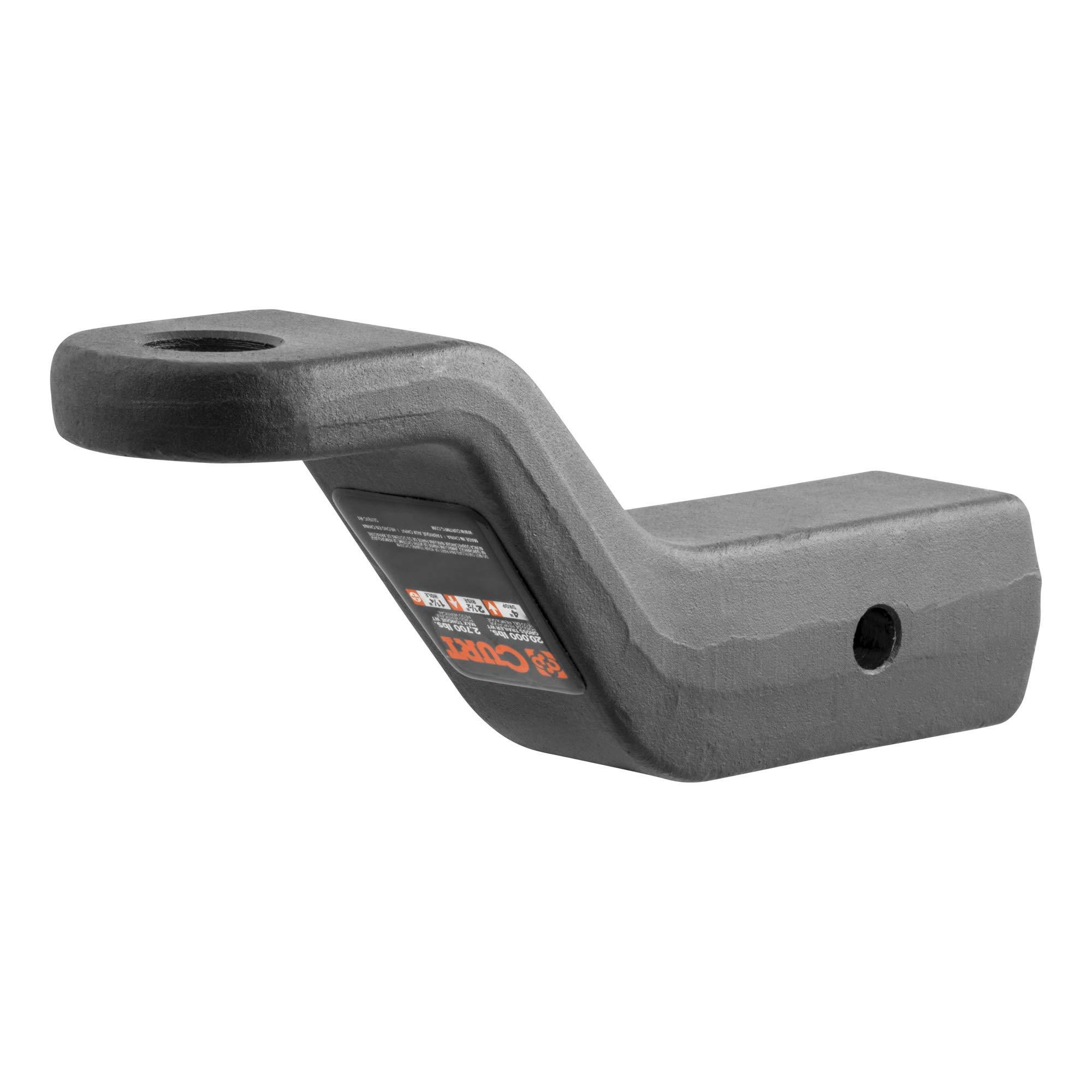 CURT 45458 Commercial Duty Forged Trailer Hitch Ball Mount, Fits 2-1/2-Inch Receiver, 20,000 lbs, 1-1/4-Inch Hole, 4-Inch Drop, 2-1/2-In Rise - Image 2