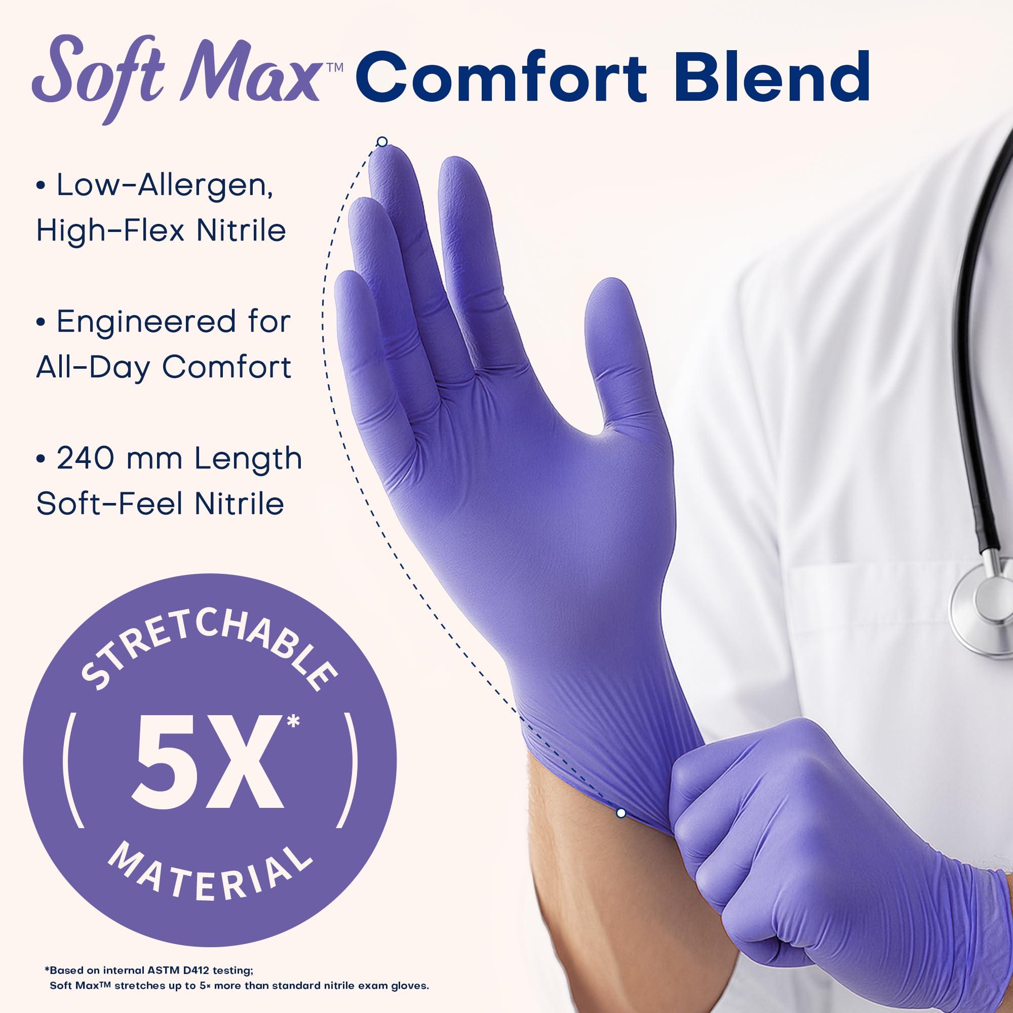 Supmedic Medical Soft Max™ Nitrile Exam Gloves, 100 ct Latex-Free Powder-Free Non-Sterile Food Safe Cleaning Disposable Glove - Image 3