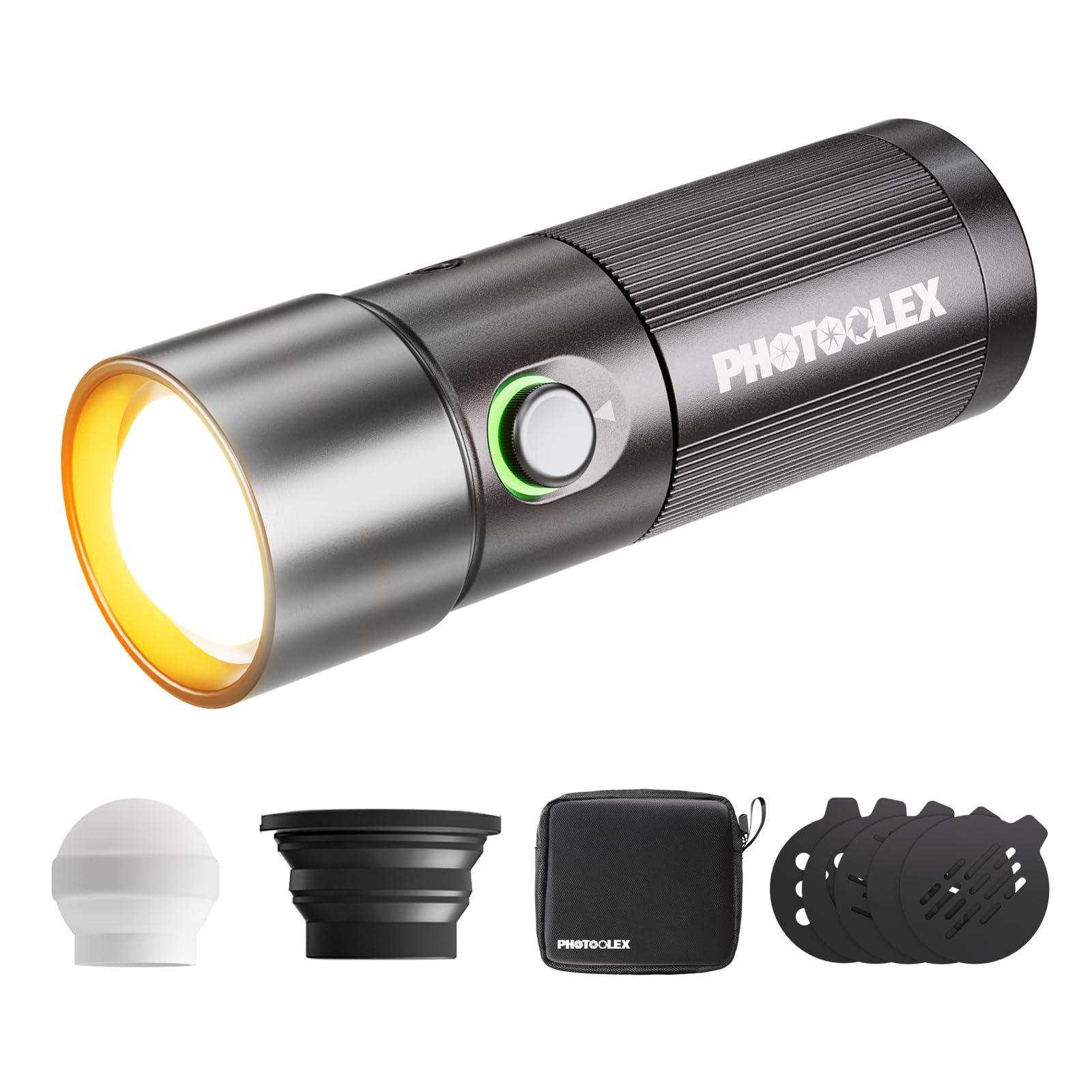 PHOTOOLEX 4 Colors Photography Flashlight, 8400mAh Power Portable Spotlight for Photography, LED Flashlight Aluminum Alloy Light for Video Recording & Vlogging, Sunset Light Rechargeable Flashlights - Image 9