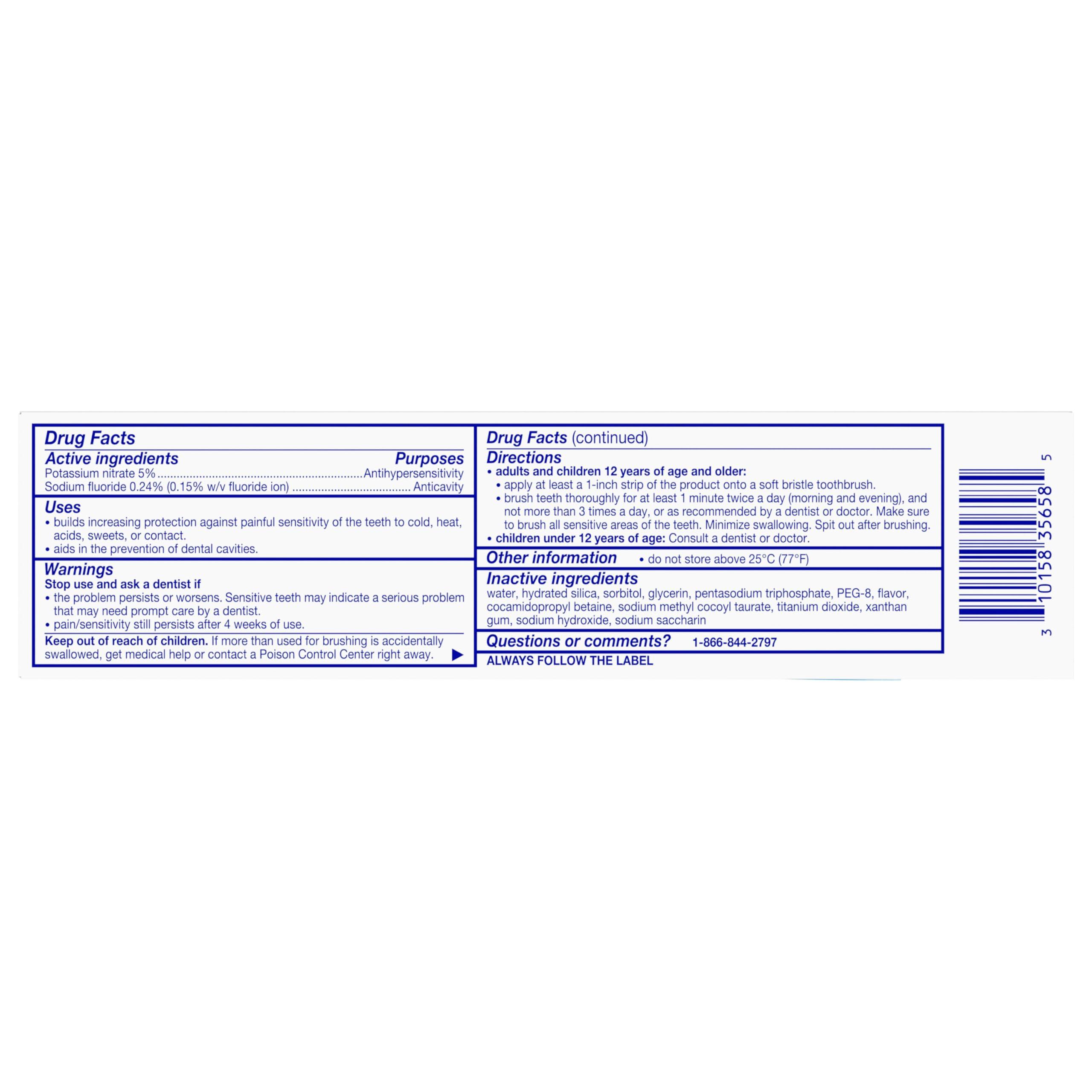 Sensodyne Extra Whitening Sensitive Teeth and Cavity Prevention Whitening Toothpaste, Amazon Exclusive, Cool Mint, Amazon Exclusive- 4 Ounces (Pack of 4) - Image 9