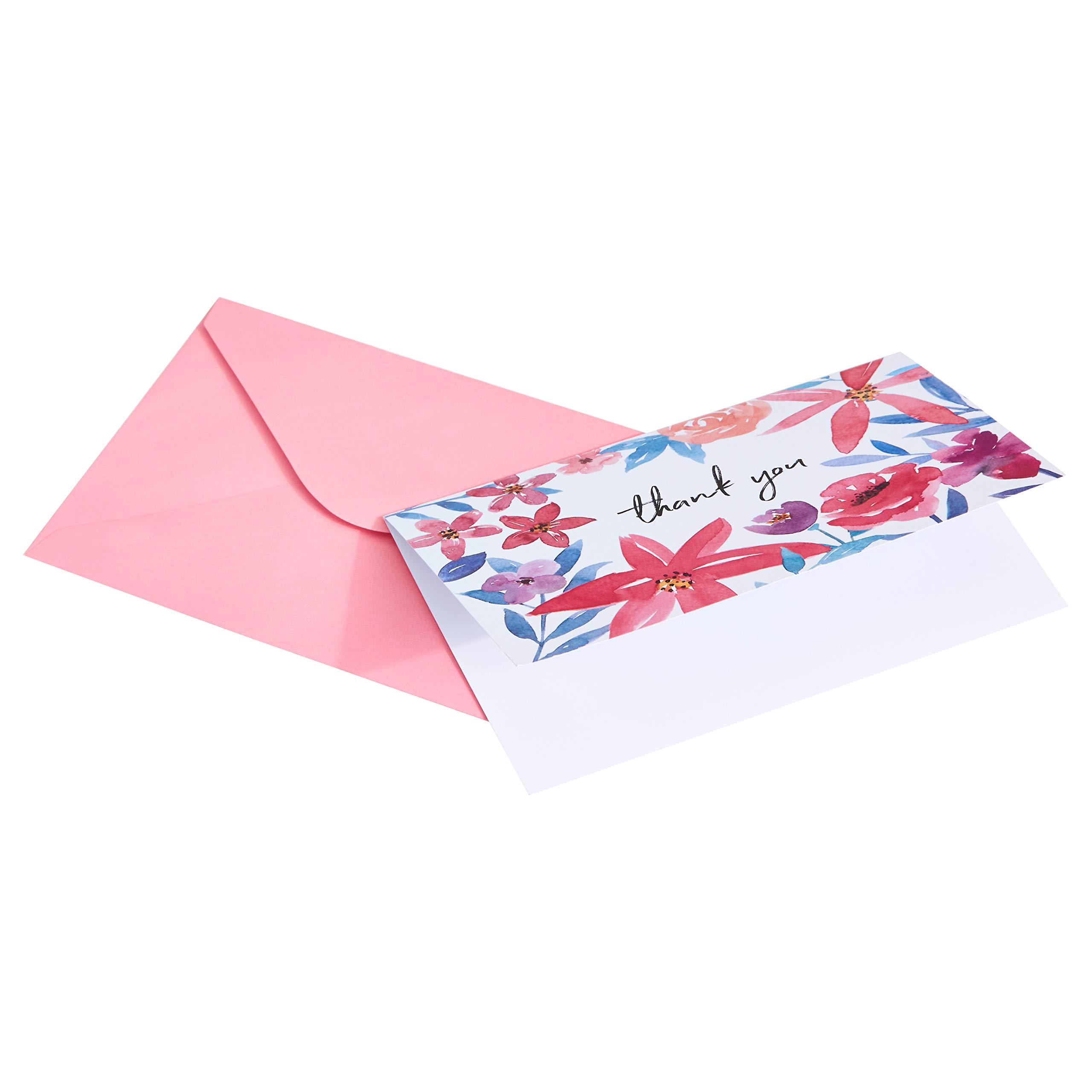 Amazon Basics Thank You Cards and Envelopes, 48 Count, Floral - Image 5