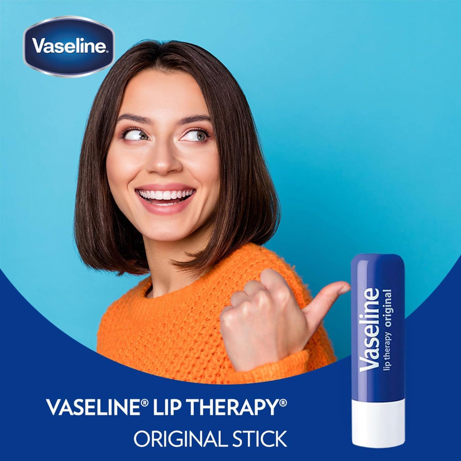 Vaseline Lip Therapy Original 8-Pack – Moisturizing Lip Balm for Very Dry Lips, 0.16 Oz Ea - Image 6