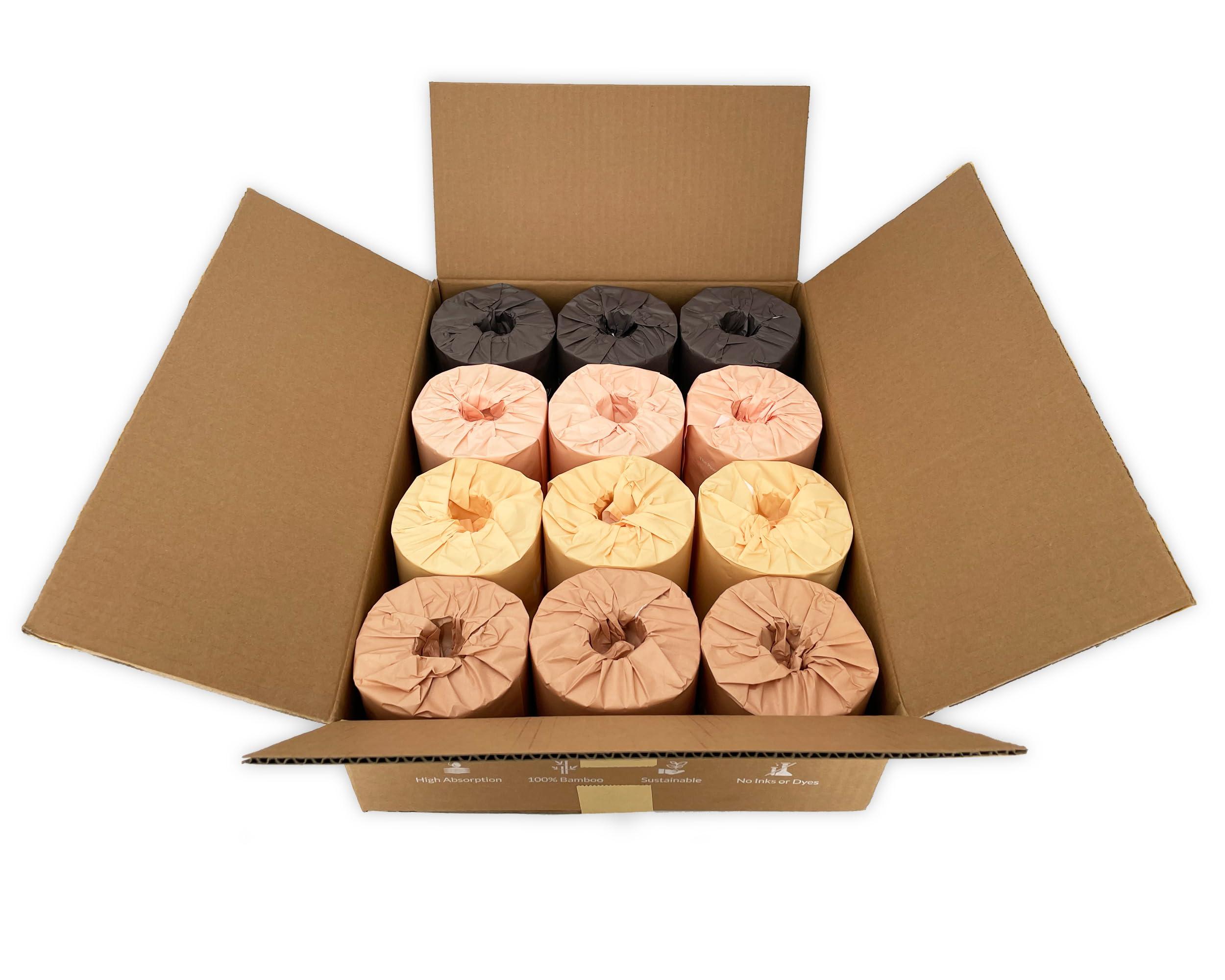 Terre Premium 100% 4-Ply Bamboo Toilet Paper, Unscented & Unbleached, 12 Rolls, 300 Sheets per Roll, FSC-Certified, PFAS & BPA Free, Septic Safe, Tree-Free, Eco-Friendly, Vegan, Sustainable - Image 3