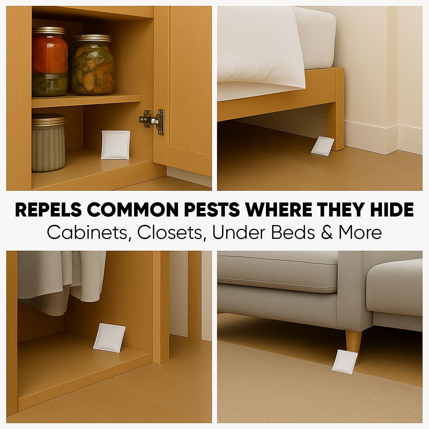 Eco Defense Pest Control Pouches - All Natural - Repels Rodents, Silverfish, Spiders, Roaches, Ants, Moths, Squirrels, & Other Pests - Image 2