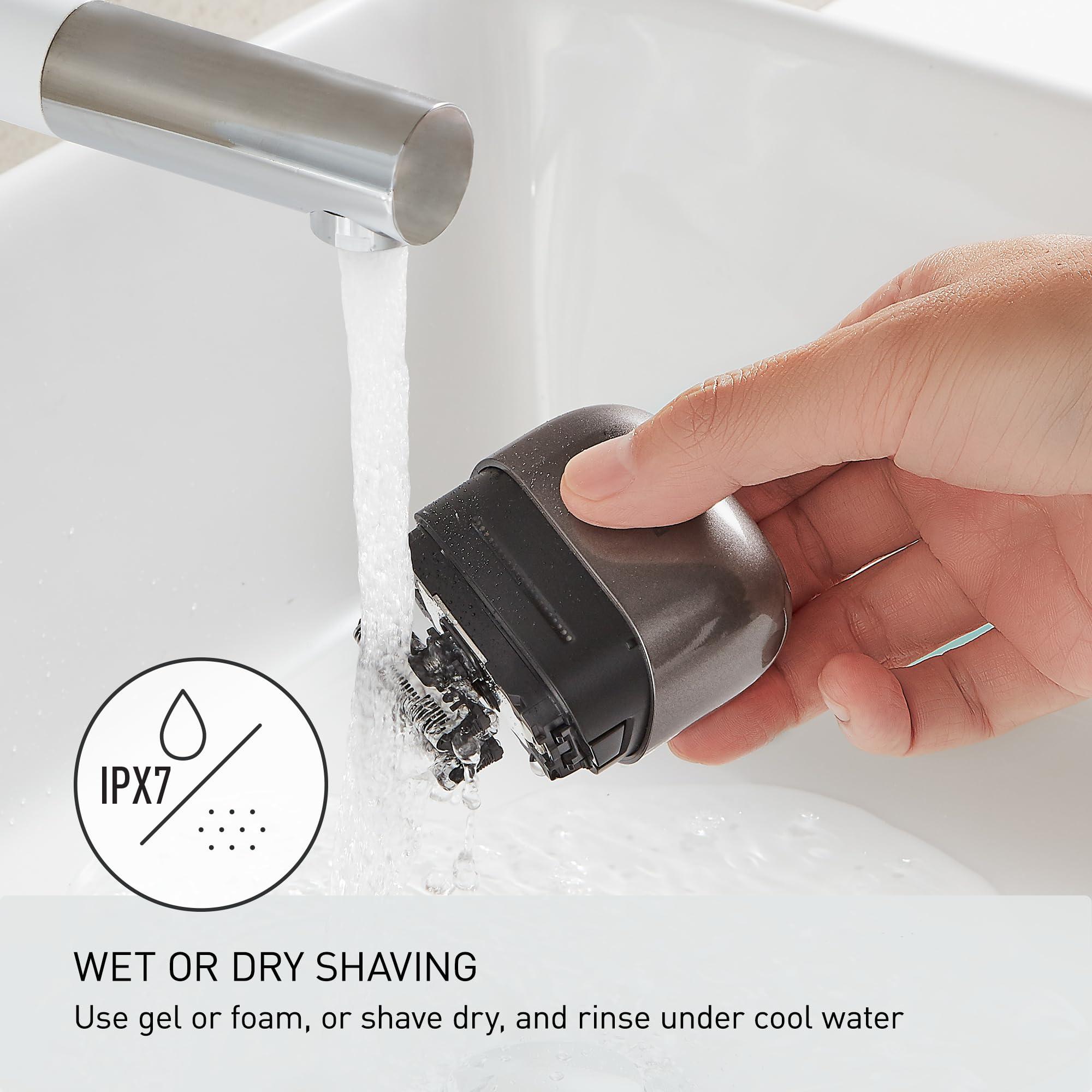 Panasonic Swipe Right Travel Shaver for Men, Portable Electric Razor with USB-C Charging, 3-Blade Cutting System and Beard Sensor Technology, Wet/Dry Use - ES-CM3A-K - Image 8