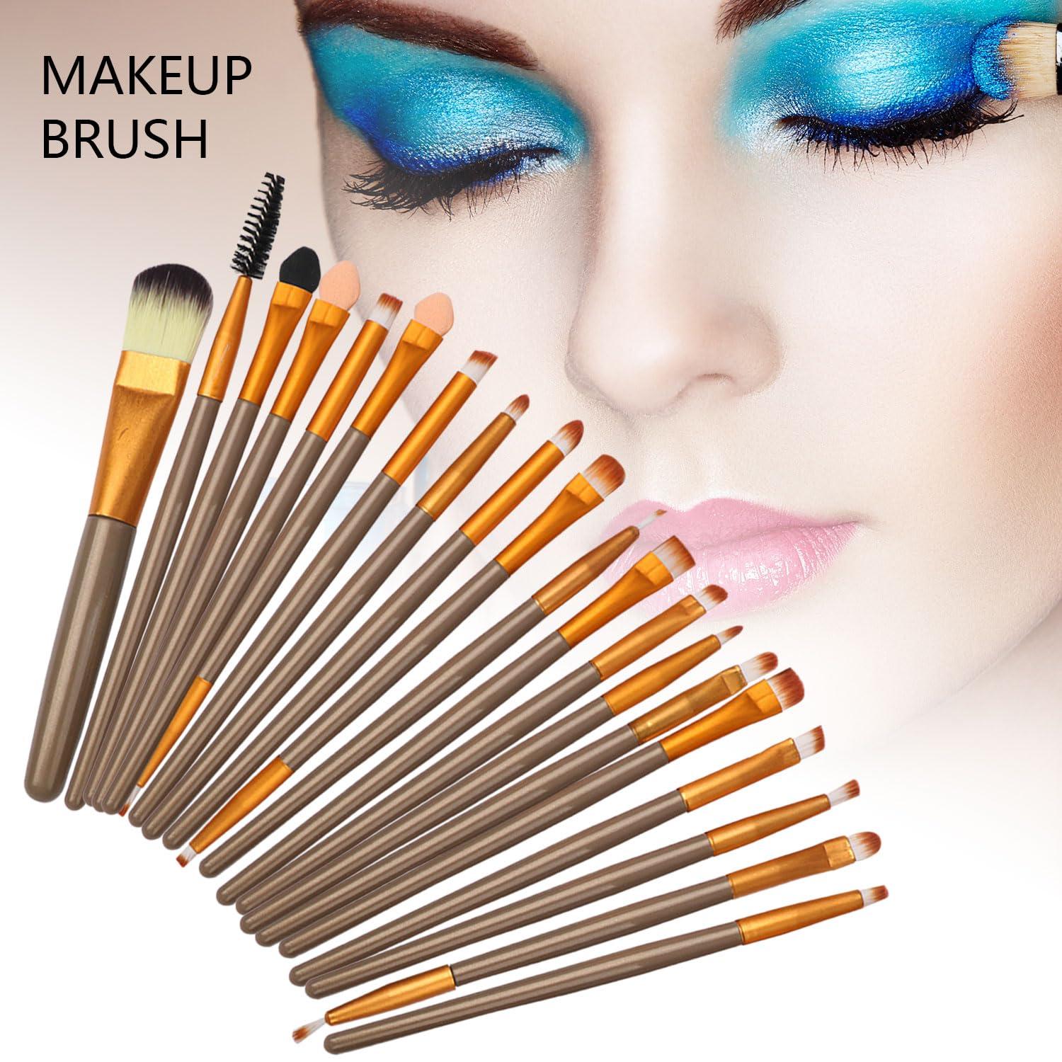 MTDXILTAI All in One Makeup Kit - 2X14 Eyeshadow Palette, Liquid Foundation, Eyeliner Pencils, Contouring Stick, Lip Gloss, 20Pcs Makeup Brushes (Black) - Image 3