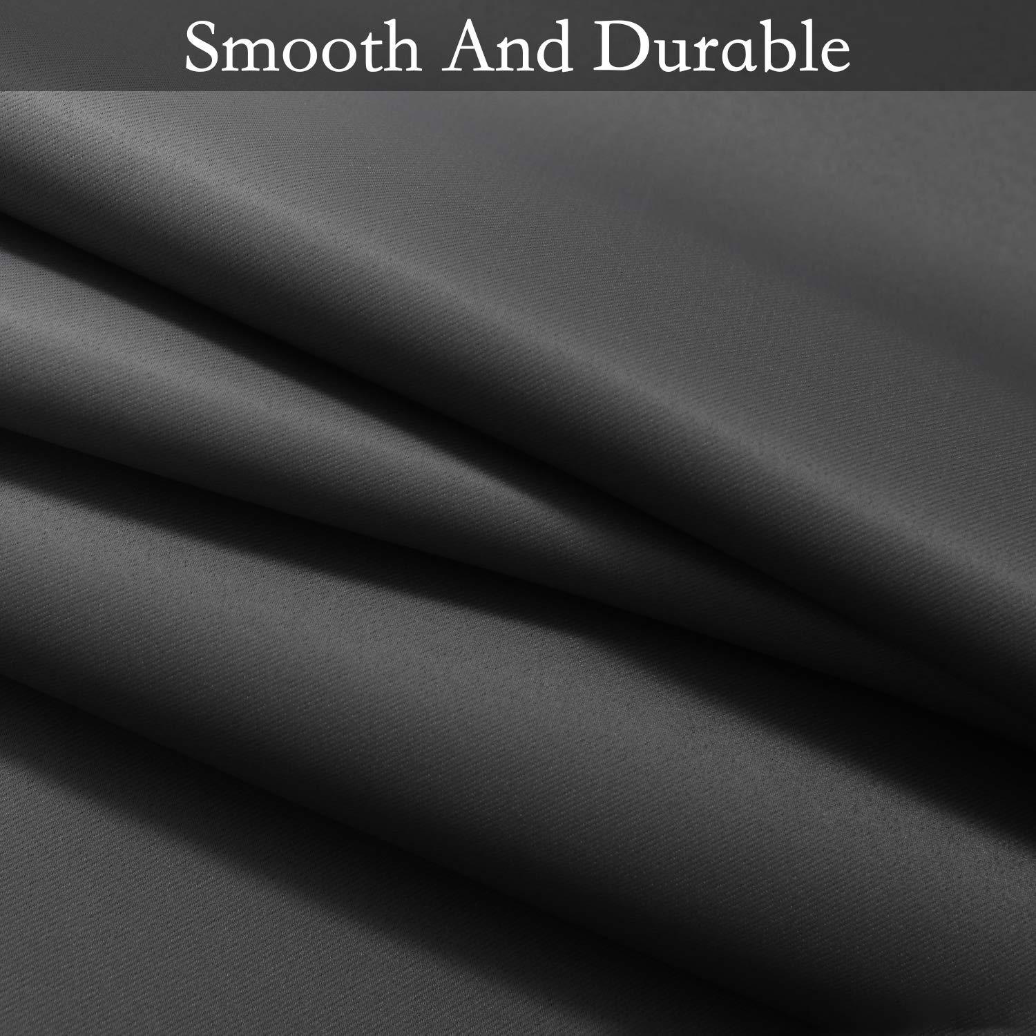 SimpleHome Ombre Room Darkening Curtains for Bedroom, Gradient Black to Grey White Light Blocking Thermal Insulated Grommet Window Curtain/Drapes for Living Room,2 Panels, 52x84 inches Length - Image 6
