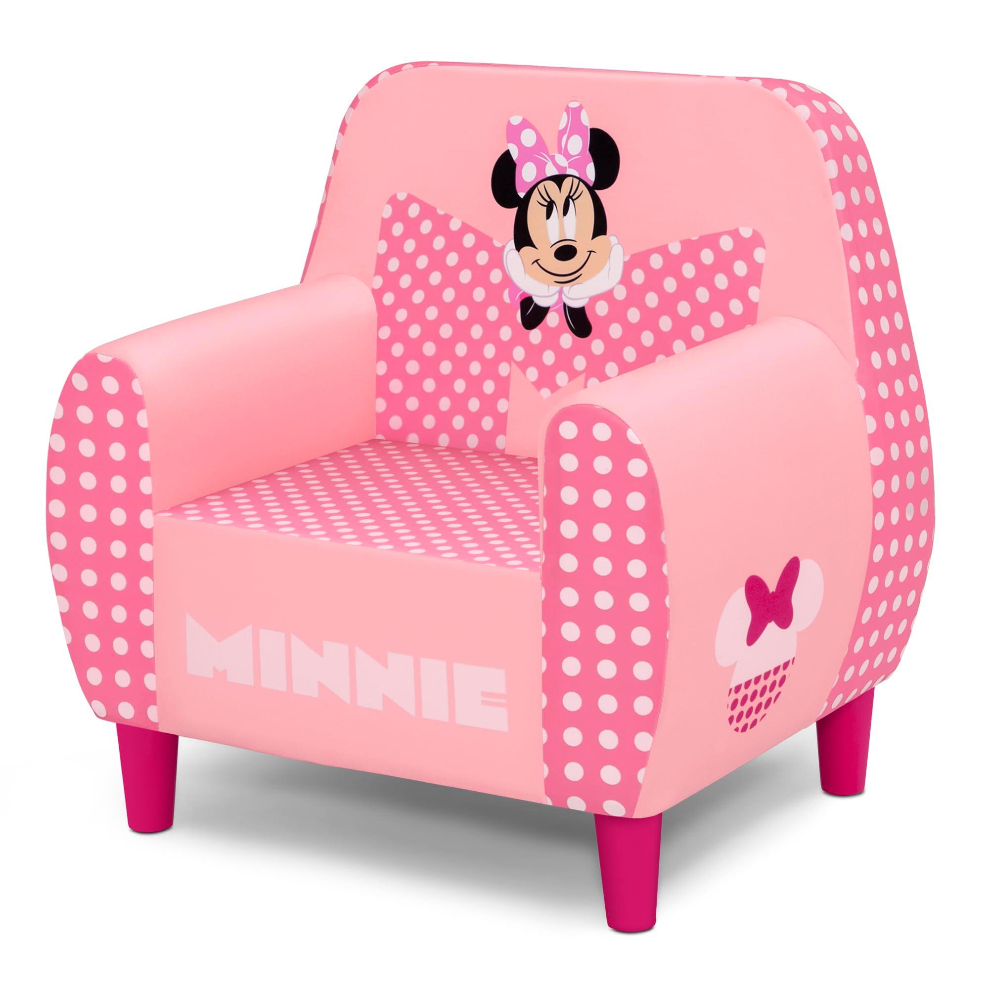 Delta Children - Disney Minnie Mouse Foam Chair for Kids, Pink - Image 4