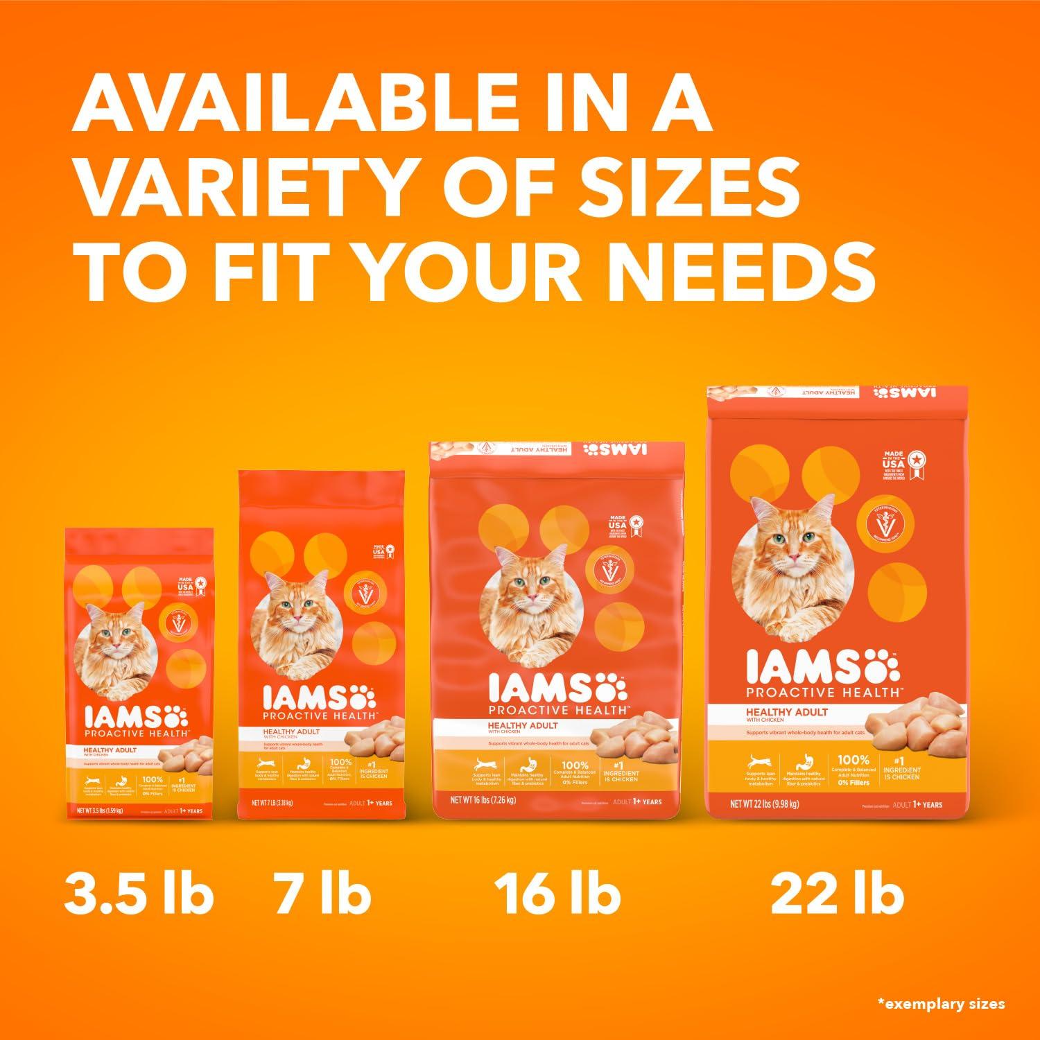 IAMS Proactive Health Healthy Adult Dry Cat Food with Chicken, 22 lb. Bag - Image 12