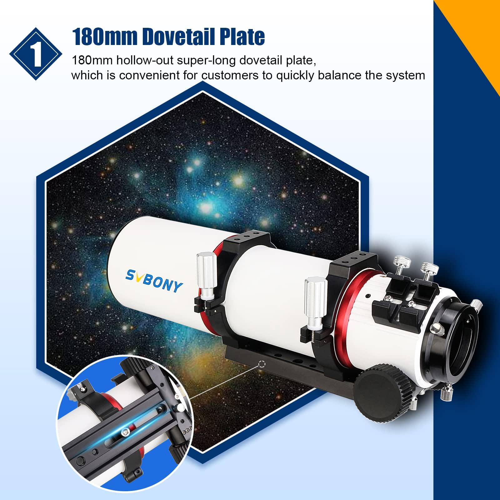 SVBONY SV550 APO Triplet Refractor, 80mm F6 OTA with Micro-Reduction Rap Focuser, Portable Telescope Adults for Deep Sky Astrophotography and Visual - Image 2
