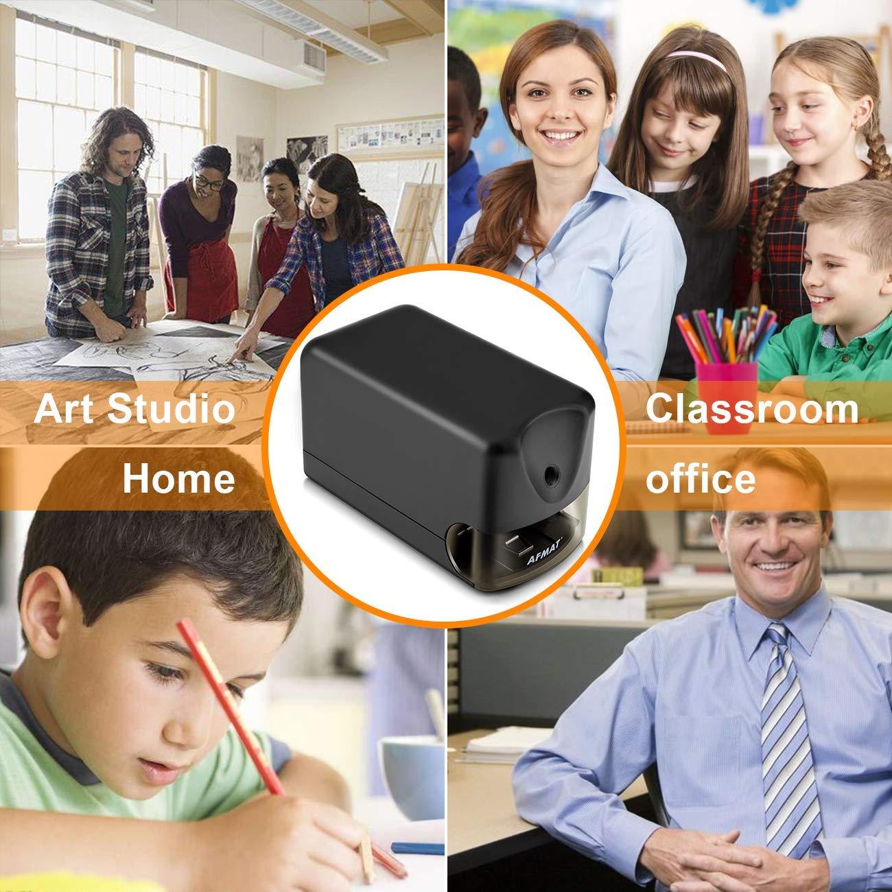 AFMAT Electric Pencil Sharpener, Heavy Duty Classroom Pencil Sharpeners for 6.5-8mm No.2/Colored Pencils, UL Listed Industrial Pencil Sharpener w/Stronger Helical Blade, Model S230(Item No. PS13) - Image 7