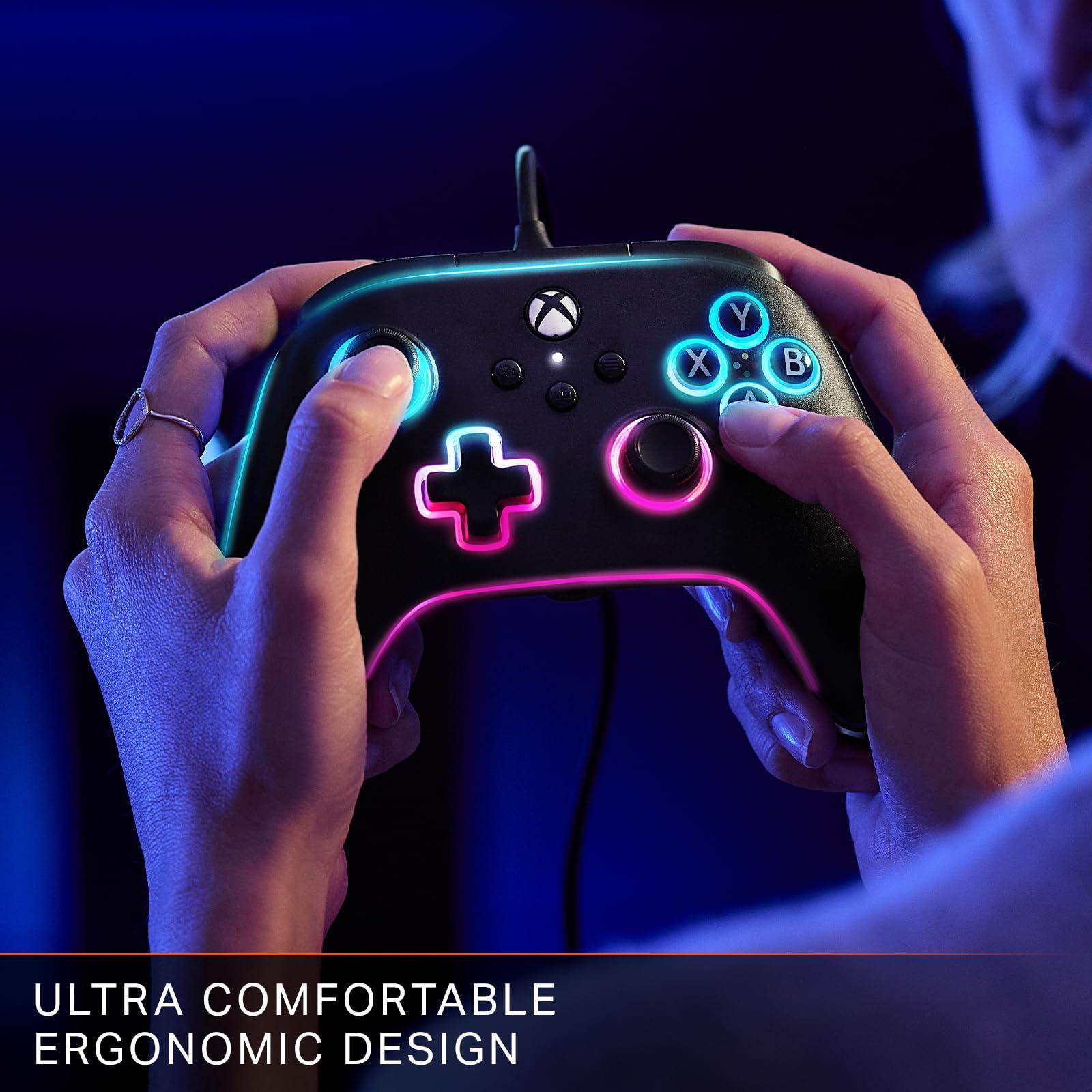 PowerA Advantage Wired Controller for Xbox Series X|S with Lumectra - Black, gamepad, wired video game controller, gaming controller, works with Xbox One and Windows 10/11, officially licensed - Image 6