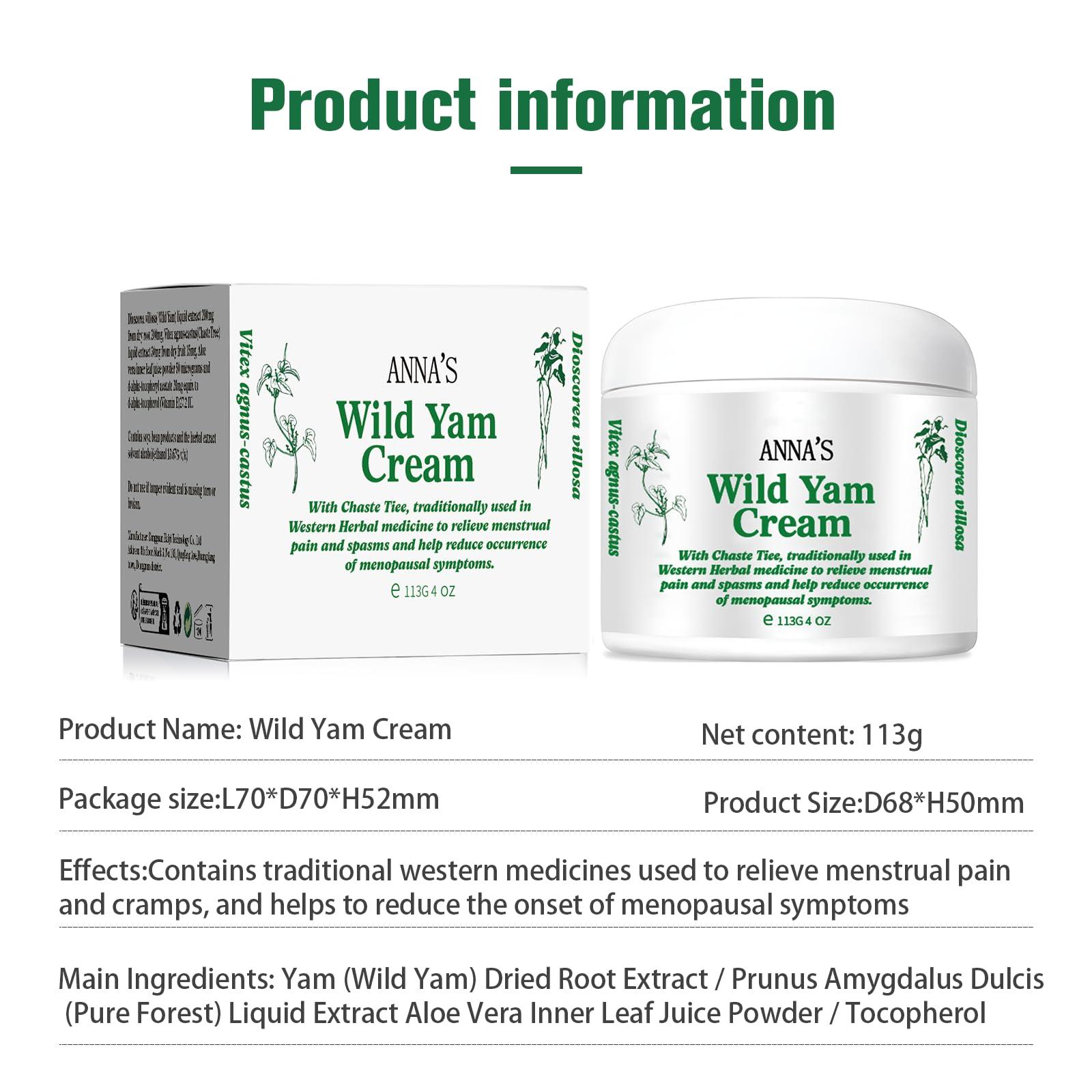 Anna's Wild Yam Cream, Wild Yam Cream Organic for Hormone Balance,Promoting Perimenopause & Menopause Support - Image 5