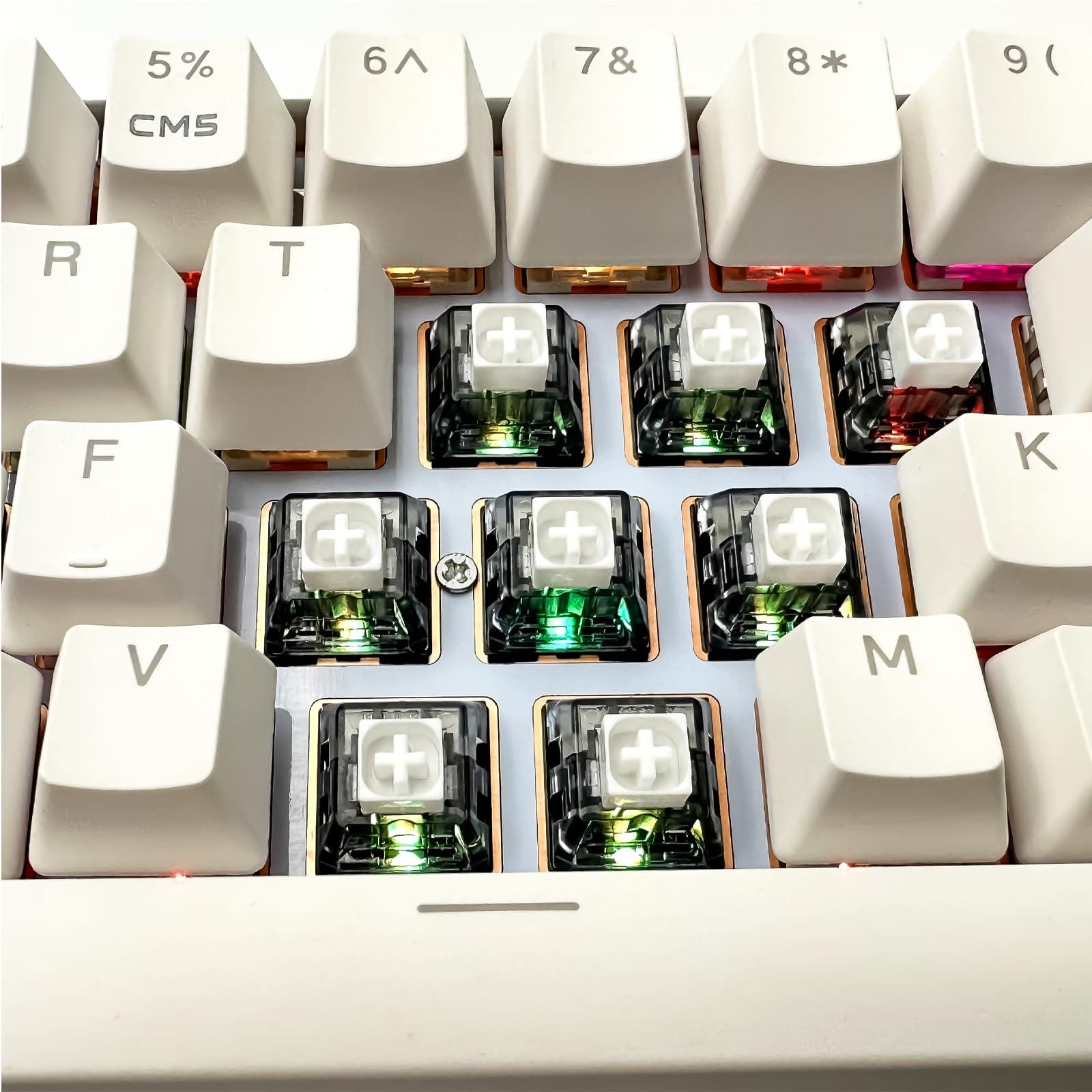 Zjmehty Kailh Box White V2 Switches for MX Mechanical Gaming Keyboard,5-Pin 45gf Clicky/Dust&Waterproof/Pre lubed Switches(White,108pcs) - Image 6