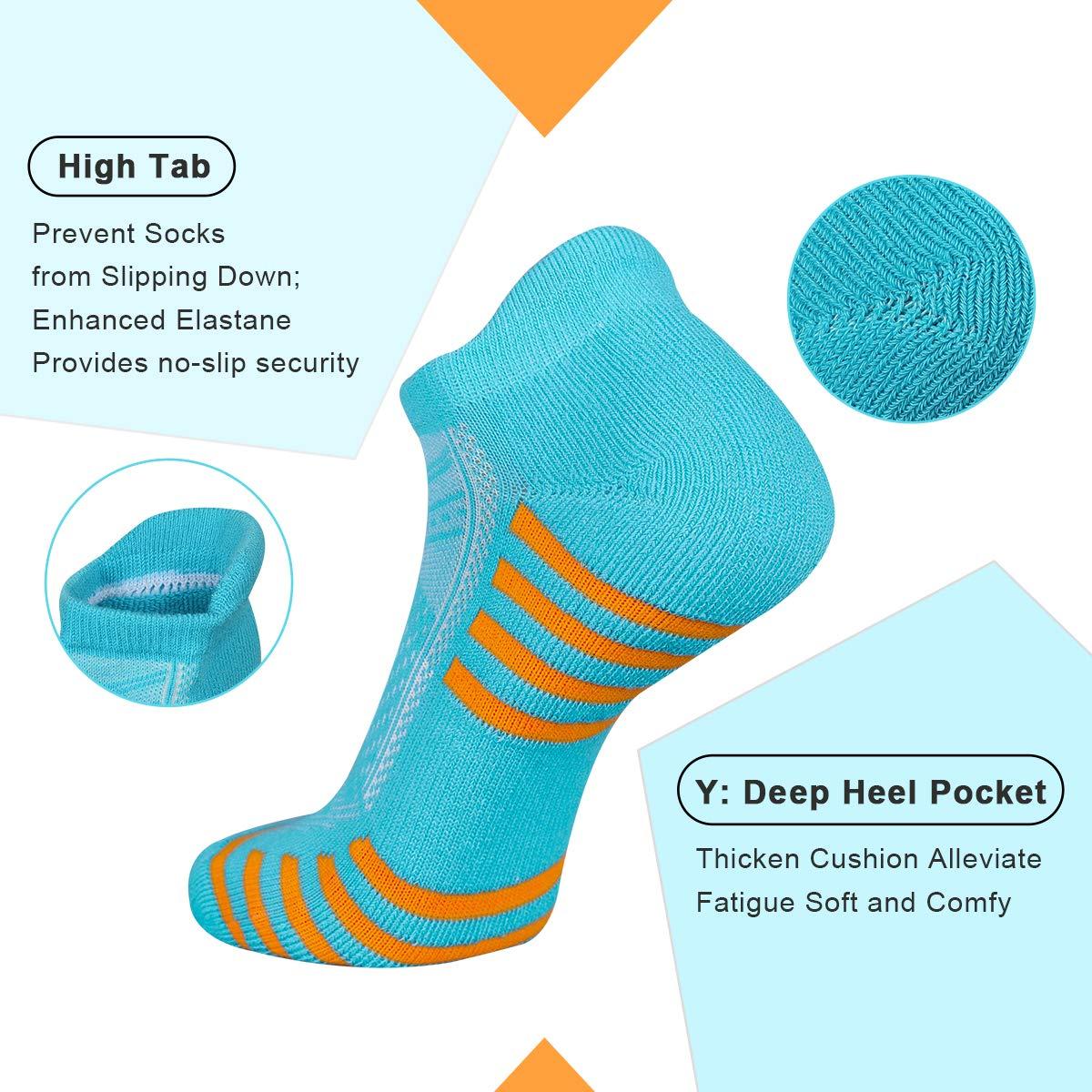 LITERRA Womens Ankle Socks 6-Pairs Athletic Running Sport Socks With Cushioned Sole - Image 4