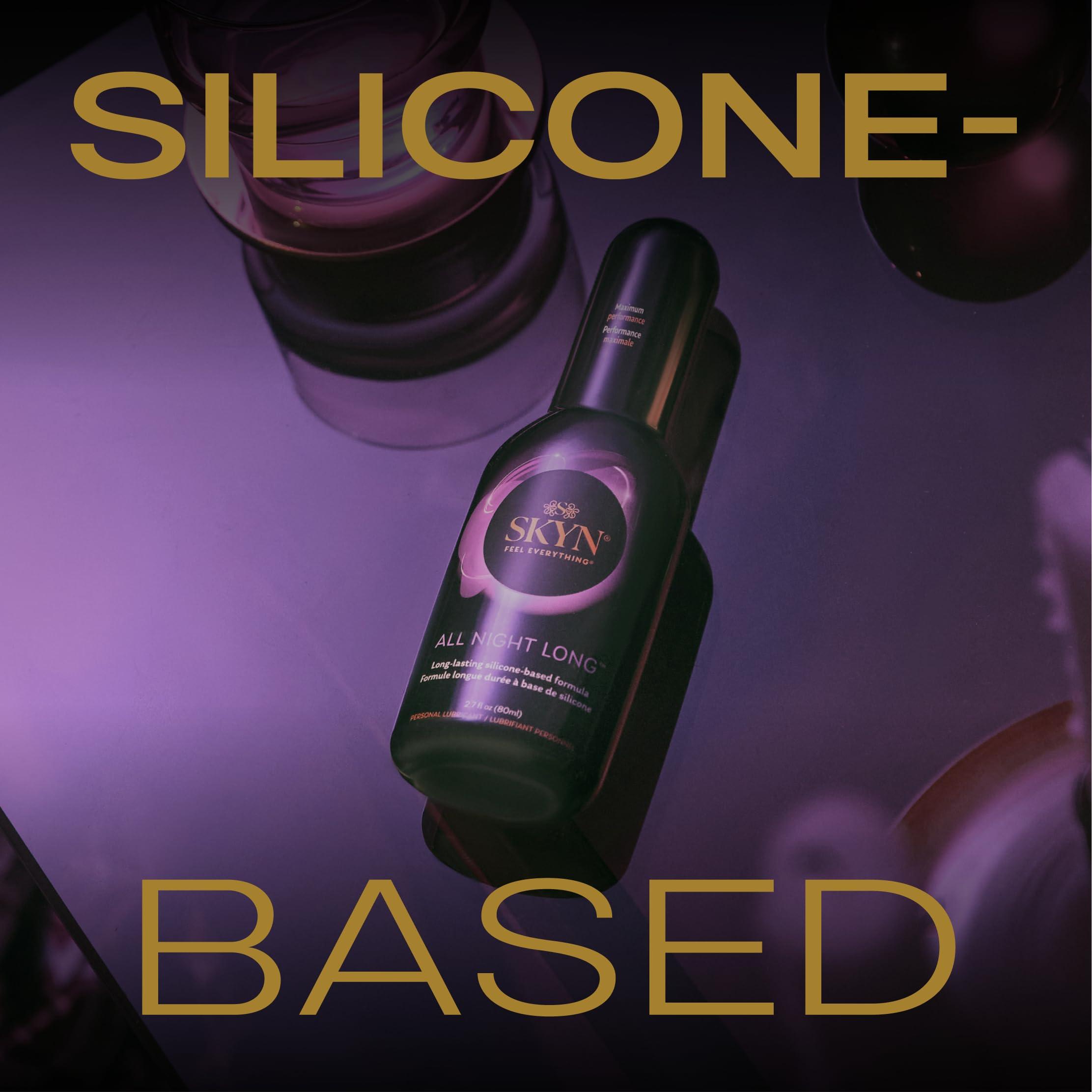 SKYN All Night Long Silicone-Based, Long Lasting Lube (2.7 oz) for Men, Women and Couples, Safe with Latex and Non-Latex Condoms - Image 5