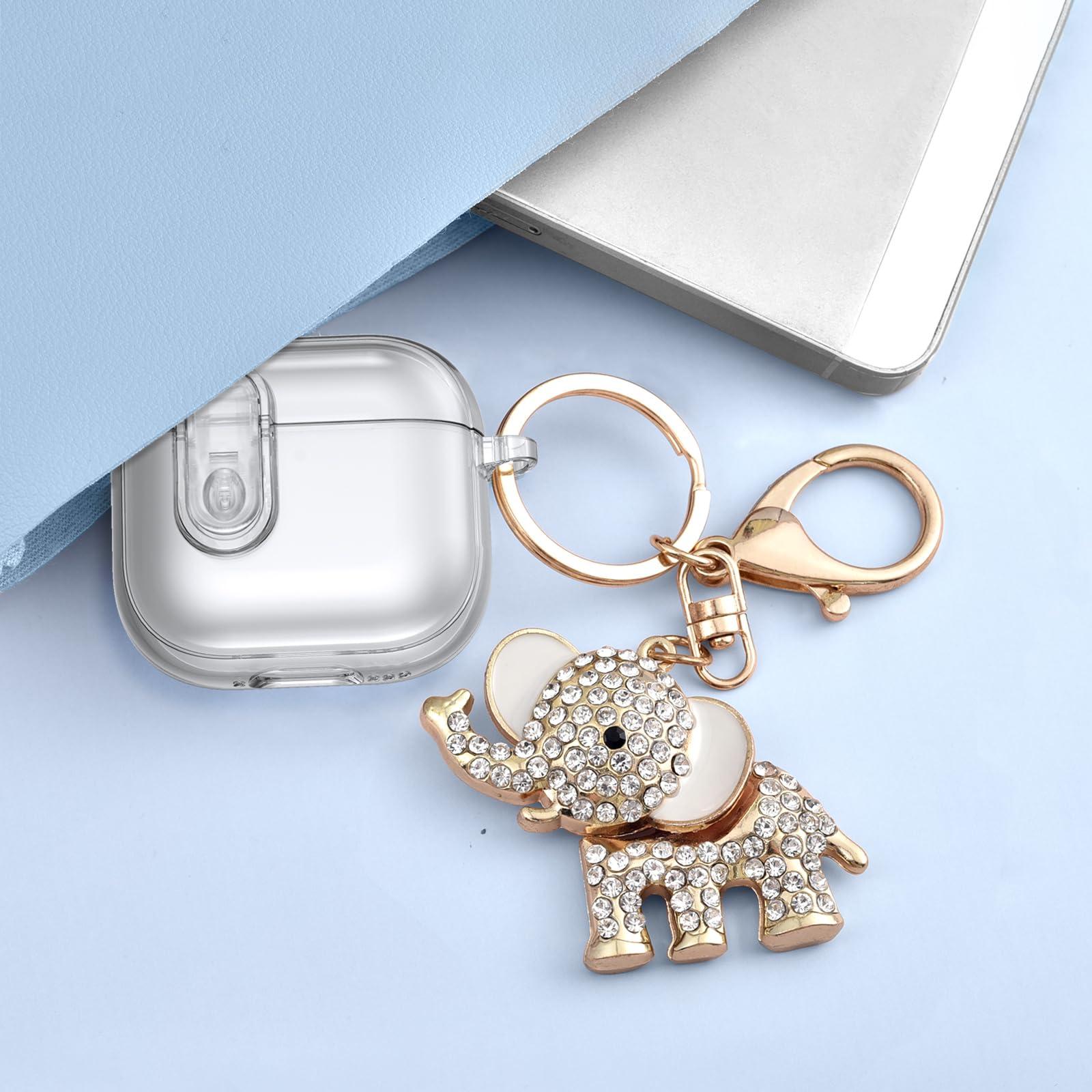 MOFREE Safety Lock Clear Case for Airpods 4 Case 2024 with Cleaner Kit & Elephant Keychain,Soft TPU Transparent airpods 4th Generation Case,Protection Cover for Cute Apple Air pods 4 Case Women Clear - Image 3