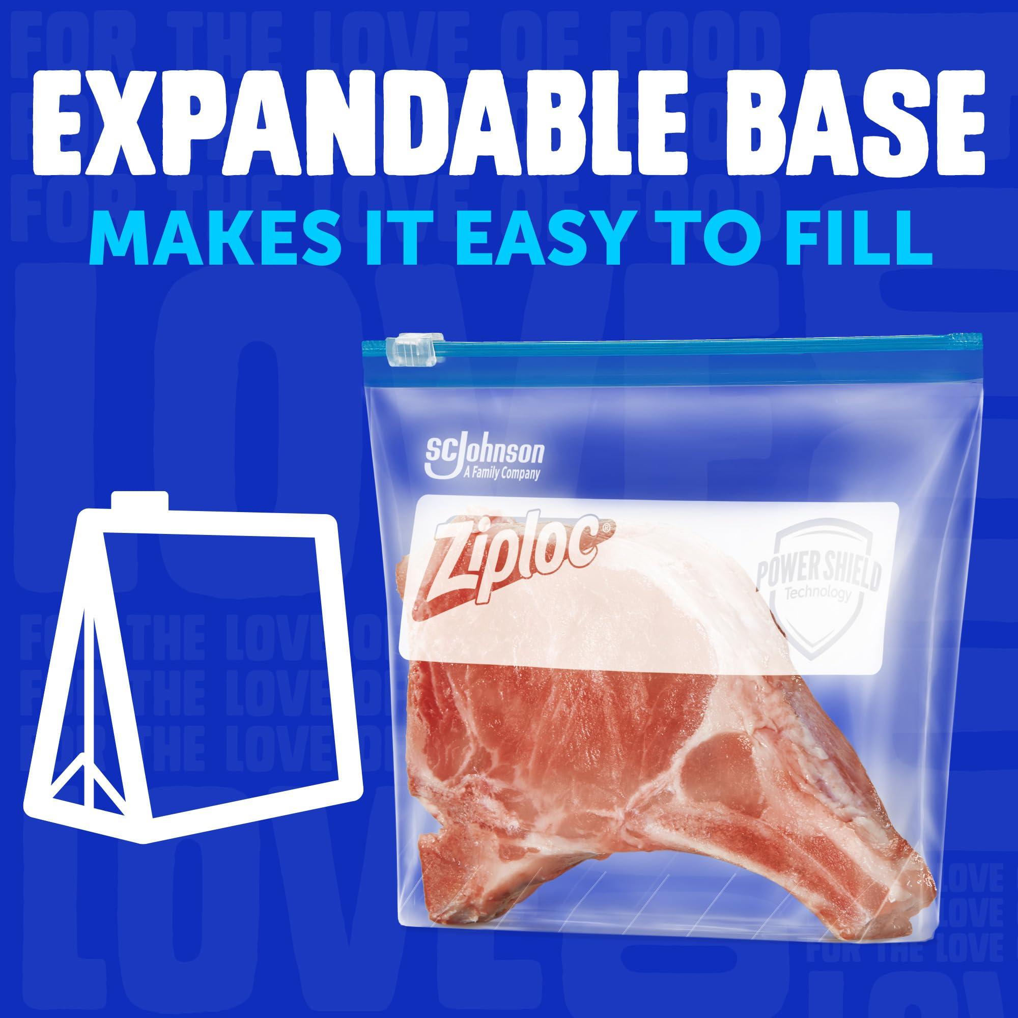 Ziploc Gallon Food Storage Freezer Slider Bags, Power Shield Technology for More Durability, 13 count - Image 5