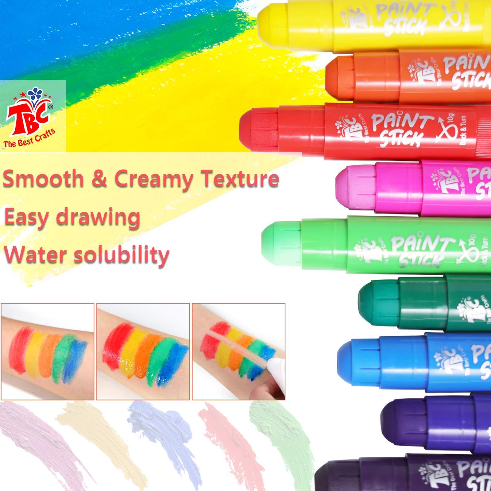 TBC The Best Crafts Paint Sticks,12 Classic Colors, Washable, Non-toxic, Tempera Paint Sticks for Kids and Students - Image 4