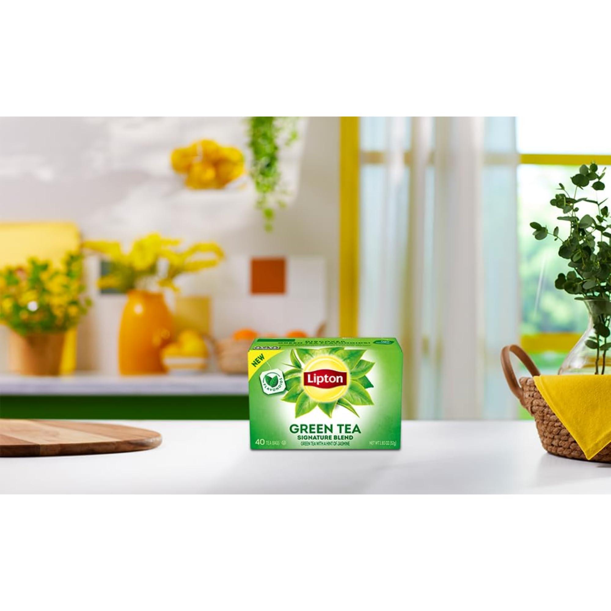 Lipton Signature Blend Green Tea Bags, Unsweetened Teabags for Hot Tea or Iced Tea with Caffeine and Flavonoids, 240 Total Tea Bags (40ct - Pack of 6) - Image 13