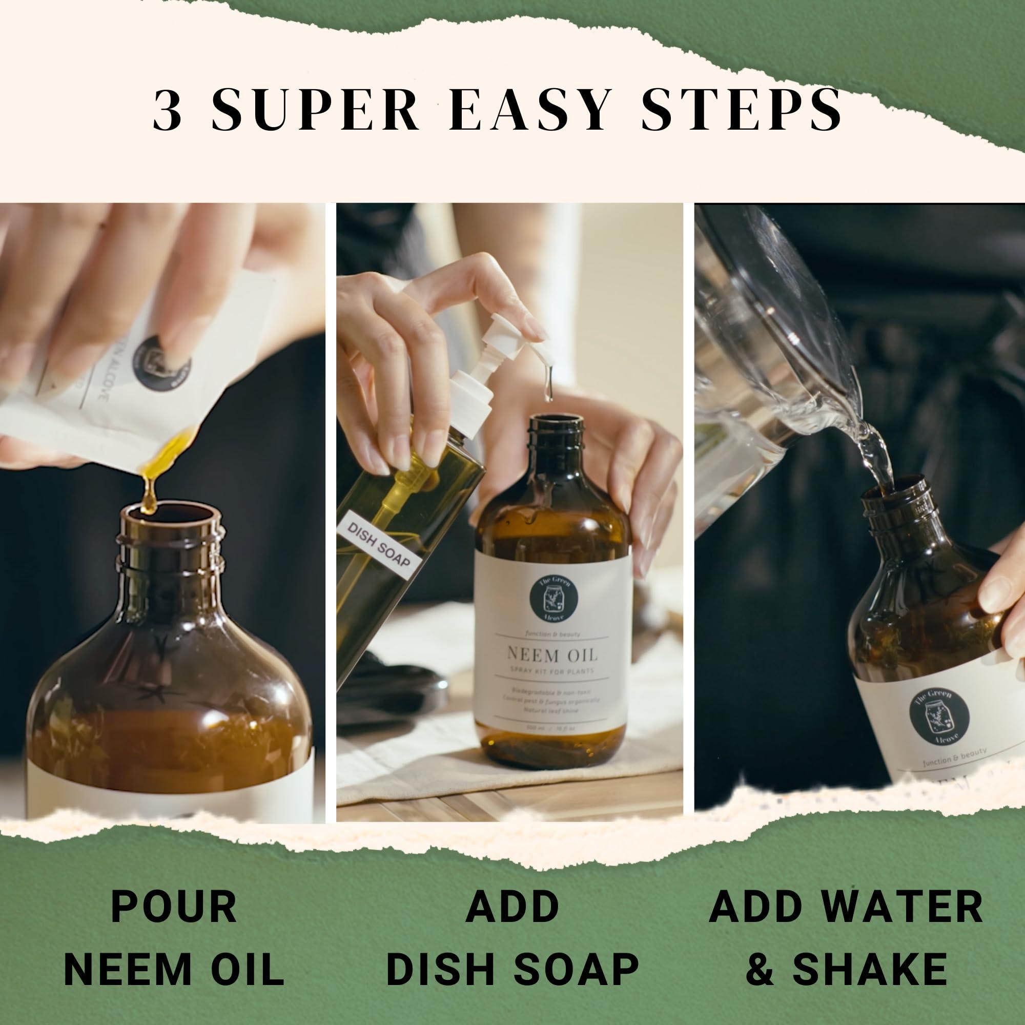 100% Cold Pressed Neem Oil Spray Refill for Indoor and Outdoor Garden Plants, Makes 80 fl oz | The Green Alcove… - Image 4