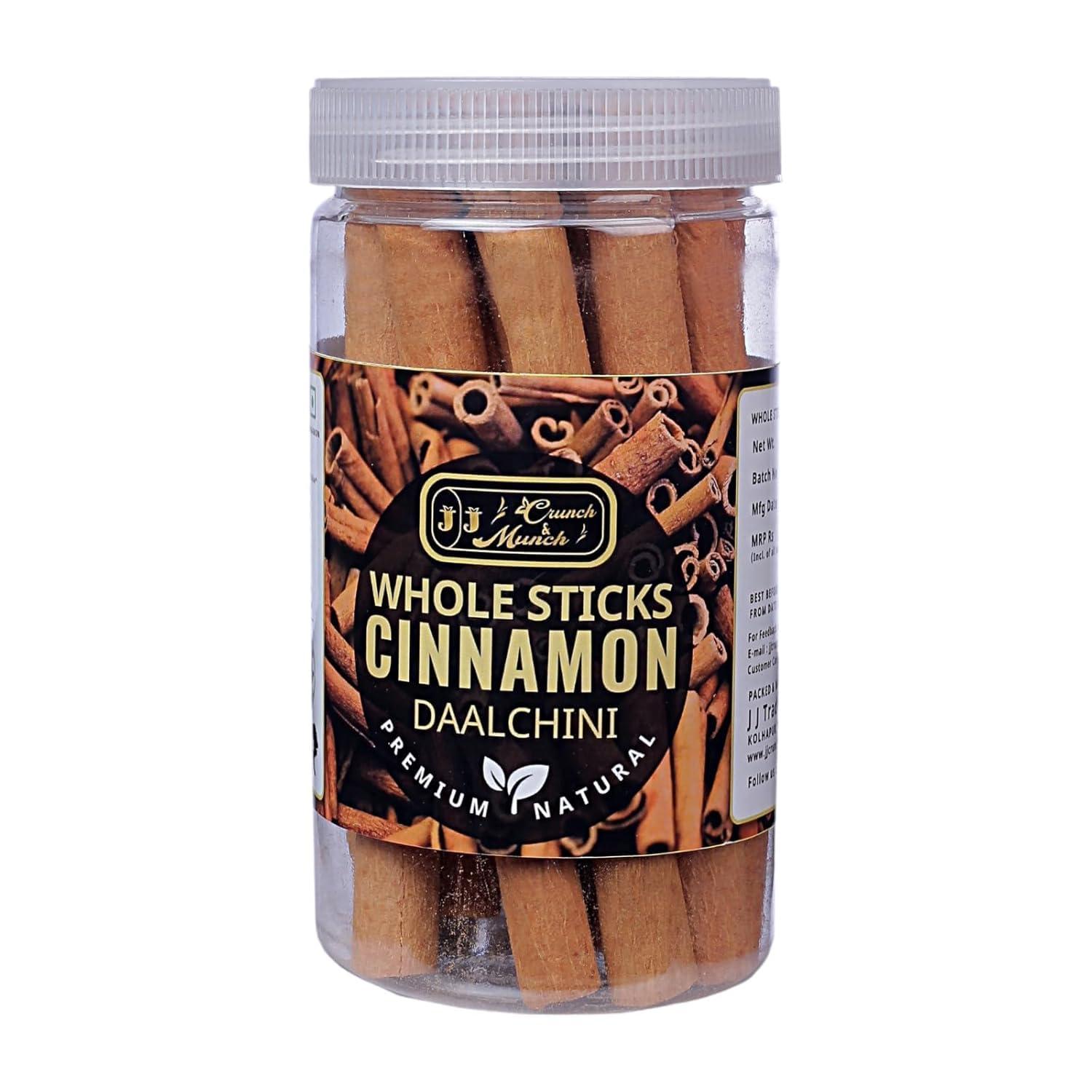 Cinnamon Sticks, Premium Grade Harvested Natural Cassia Cinnamon, Natural Organic,Cinnamon Whole Split Cassia Taj Cinnamon Sticks (130 Gram) Indian Spices Masale