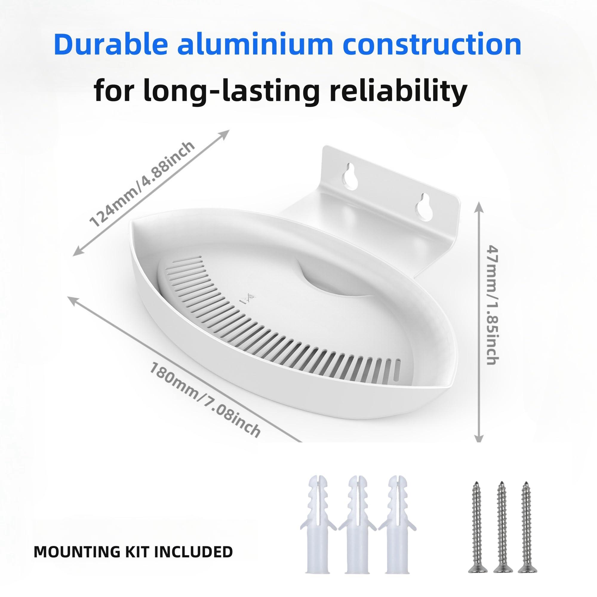 SONGCHEER Wall Bracket for Eero Max 7 Aluminum Alloy Max 7 Wall Mount Sturdy and Durable Space Saving Wall Mount Holder Compatible with Max 7 Mesh WiFi Router (White-3Pack) - Image 2