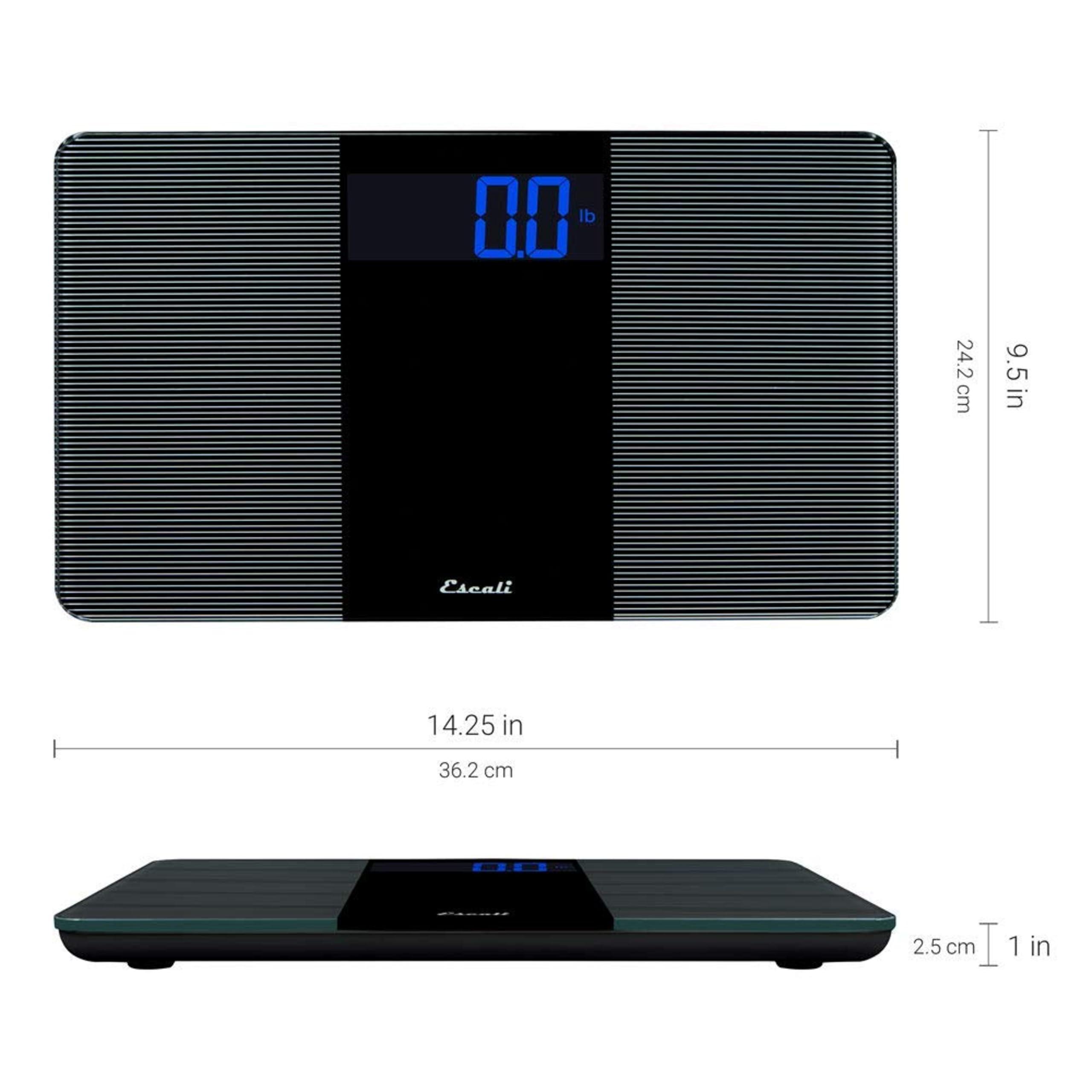 Escali Extra Wide Digital Bathroom Scale for Body Weight with Wide Platform for Natural Stance and Stability, High Capacity of 400 lb, Batteries Included - Image 5