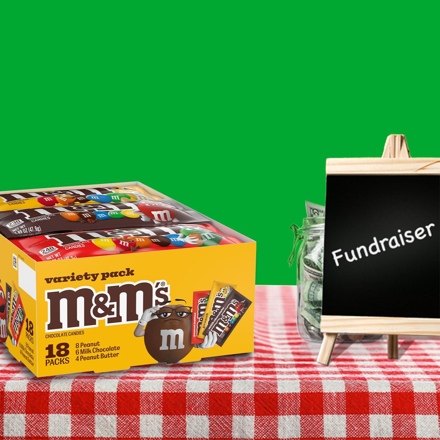 M&M'S Milk Chocolate Summer Candy, Variety Pack, Full Size, Pack of 18 Bulk Candy Chocolate - Image 7