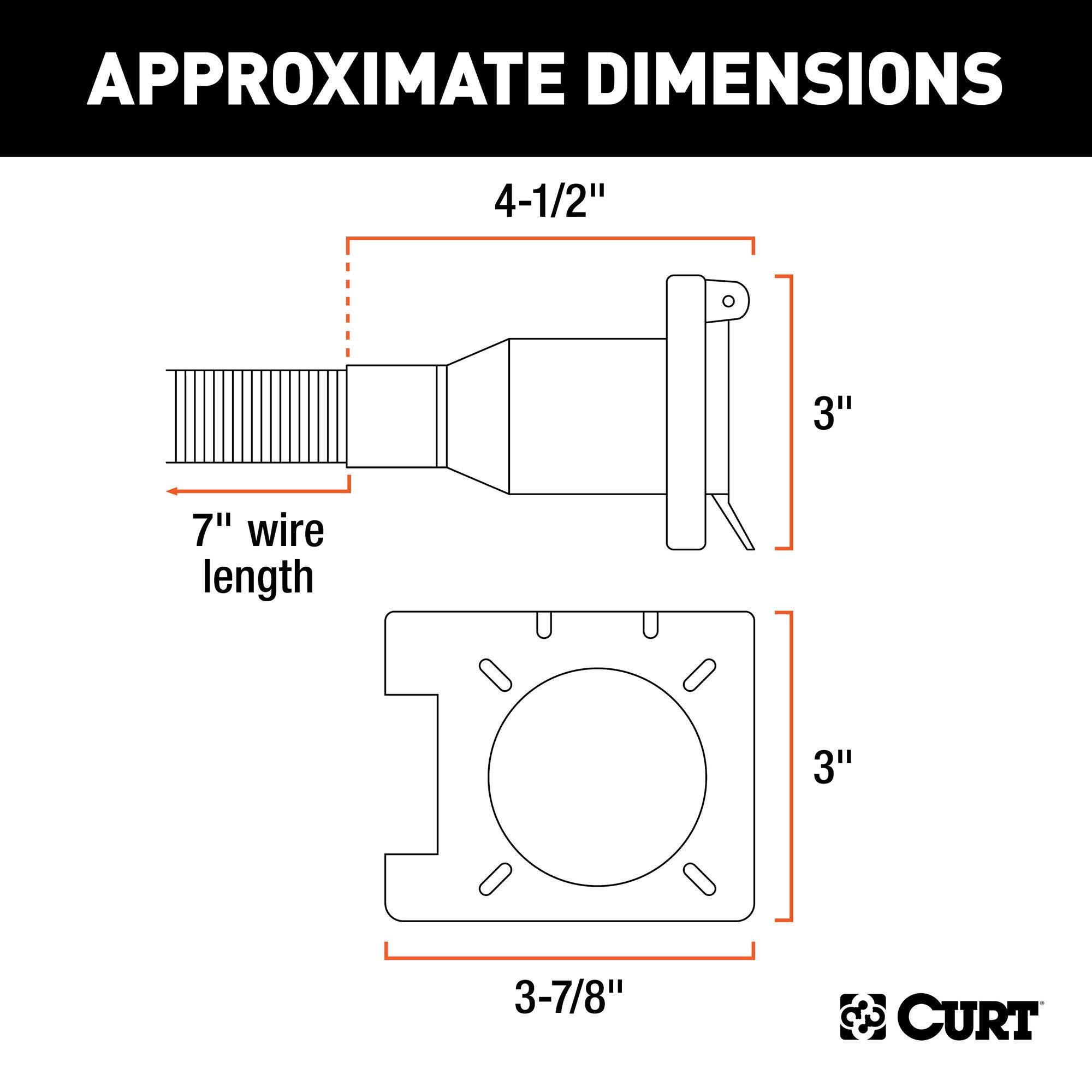CURT 55774 Dual-Output Vehicle-Side 7-Pin, 4-Pin Connectors, Factory Tow Package and USCAR Socket Required - Image 2