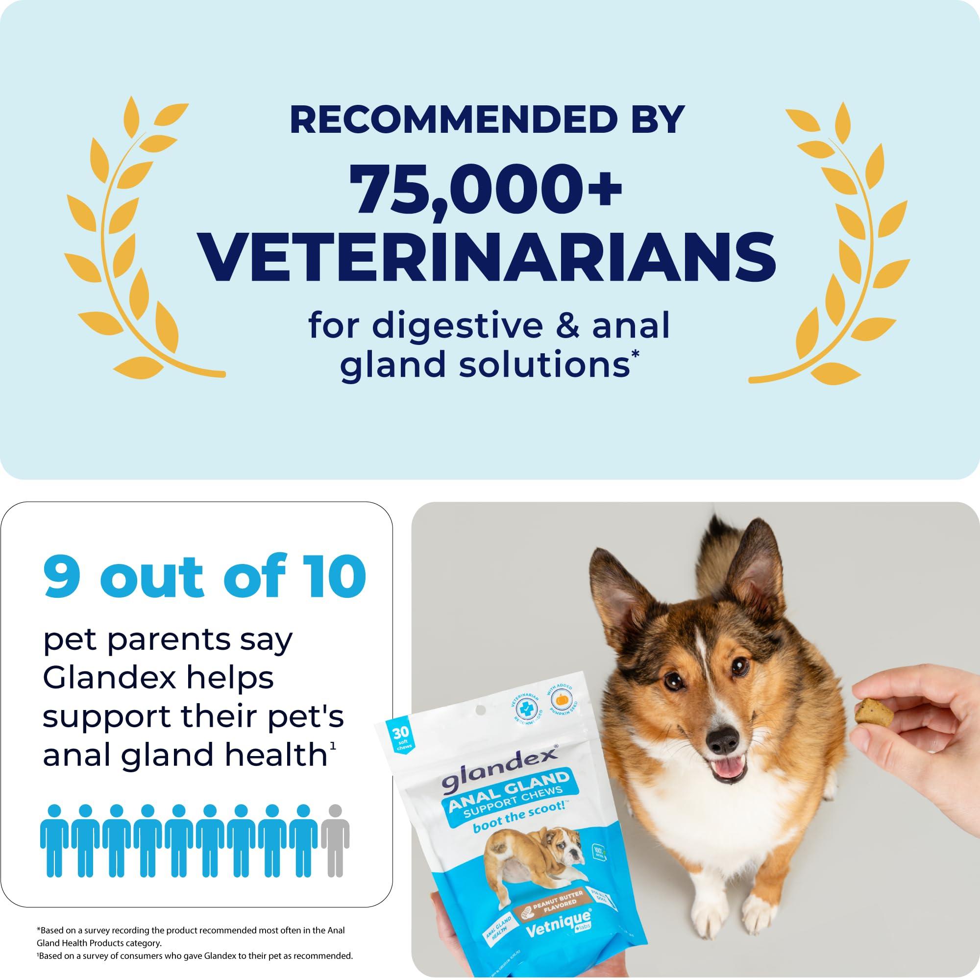 Vetnique Glandex Anal Gland Soft Chew Treats with Pumpkin for Dogs Digestive Enzymes, Probiotics Fiber Supplement for Dogs Boot The Scoot (Peanut Butter Chews, 120 Count) - Image 5