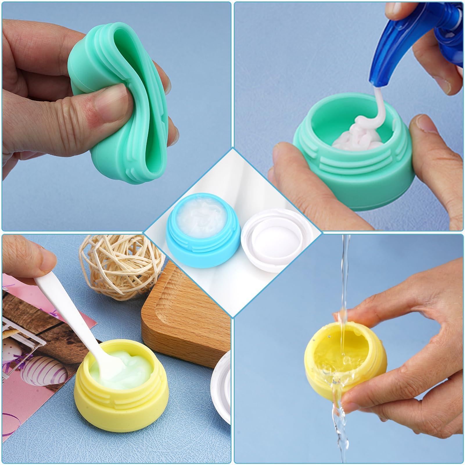 Kitchen GIMS Travel Containers for Toiletries 6 Pack 0.7oz TSA Approved Size Silicone Jars With Lids Leak-proof Accessories for Cosmetic Makeup Cream - Image 6