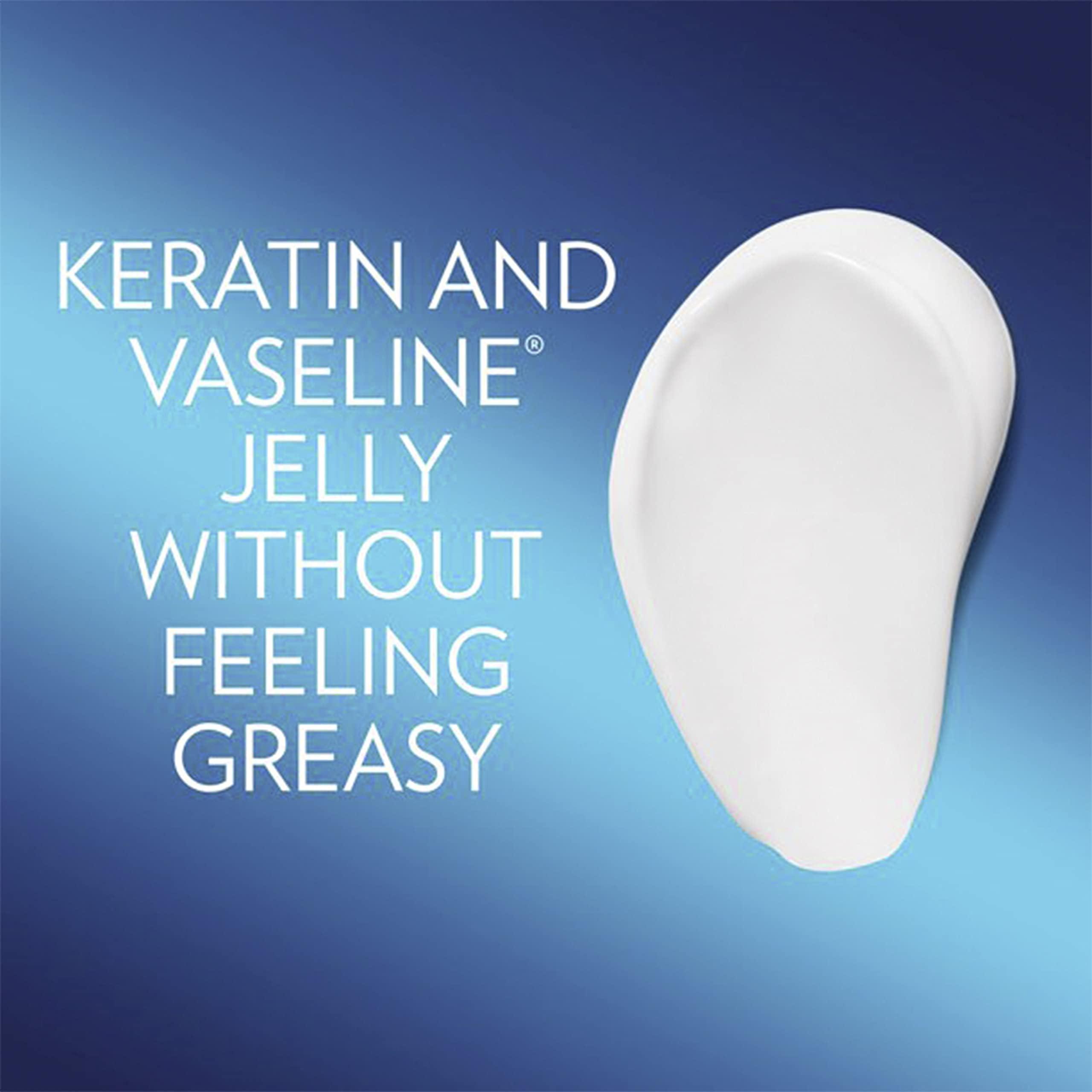 Vaseline Lotion, Healthy Hands Stronger Nails with Keratin 3-Pack – Intensive Care Hand Lotion with Petroleum Jelly, 3.4 Oz Ea - Image 3