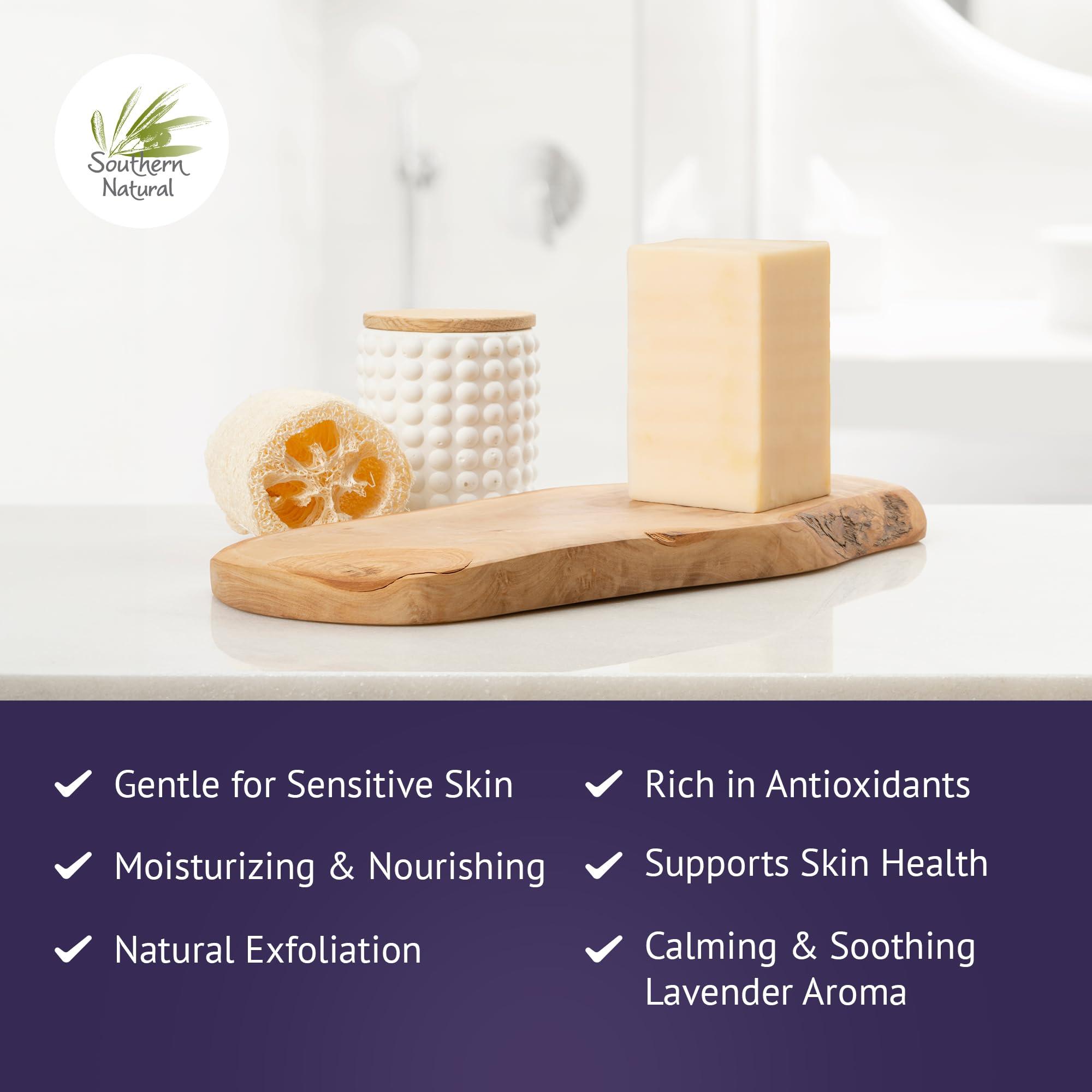 Southern Natural Goat Milk Soap Bar (Lavender 3 Pack) For Dry Sensitive Skin. Natural, Handmade Soap For Men, Women, Kids & Baby. Use On Face & Body - Image 9