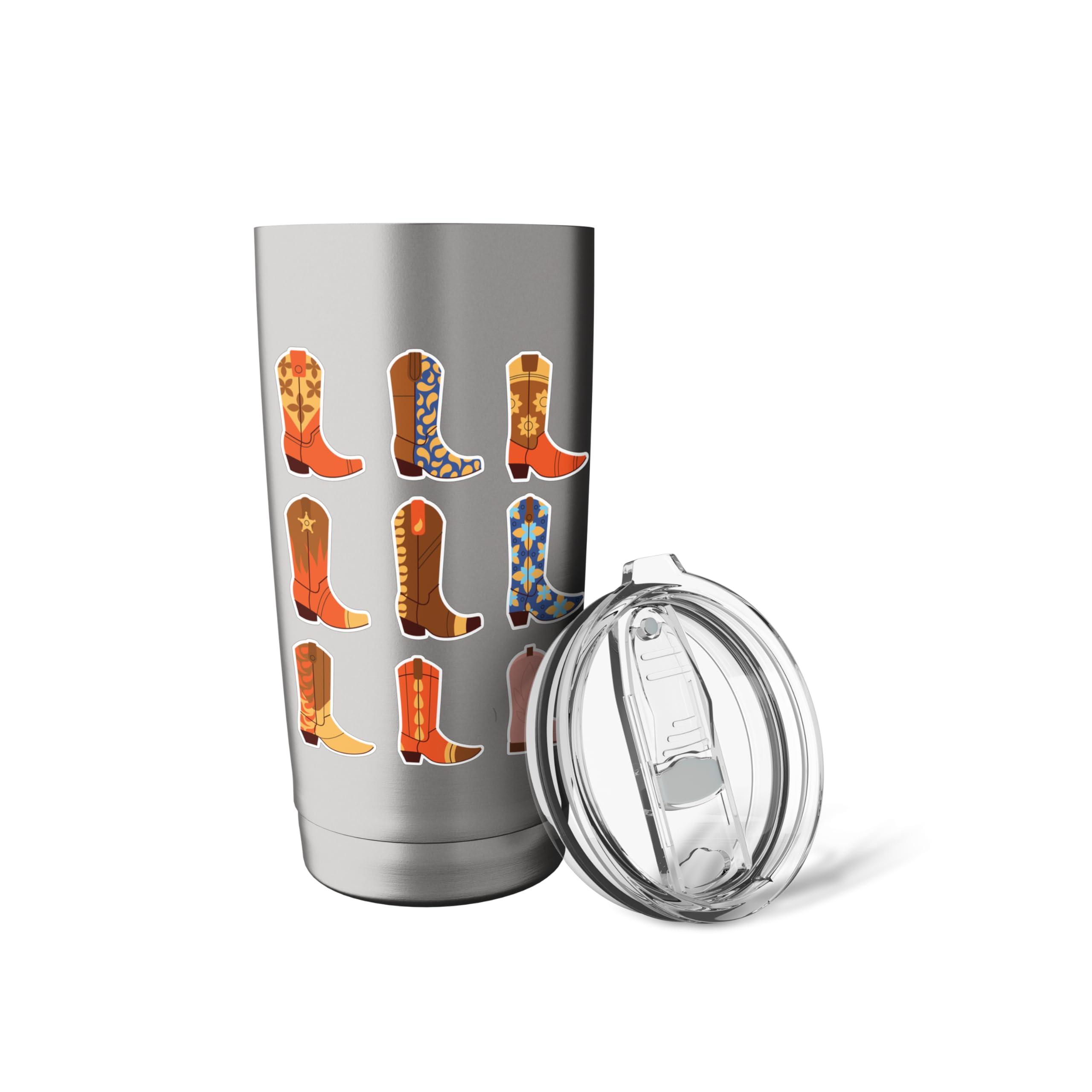 Retro Cowhide Riding Coors Cowboys Western Country Rodeo Stainless Steel Insulated Tumbler - Image 6