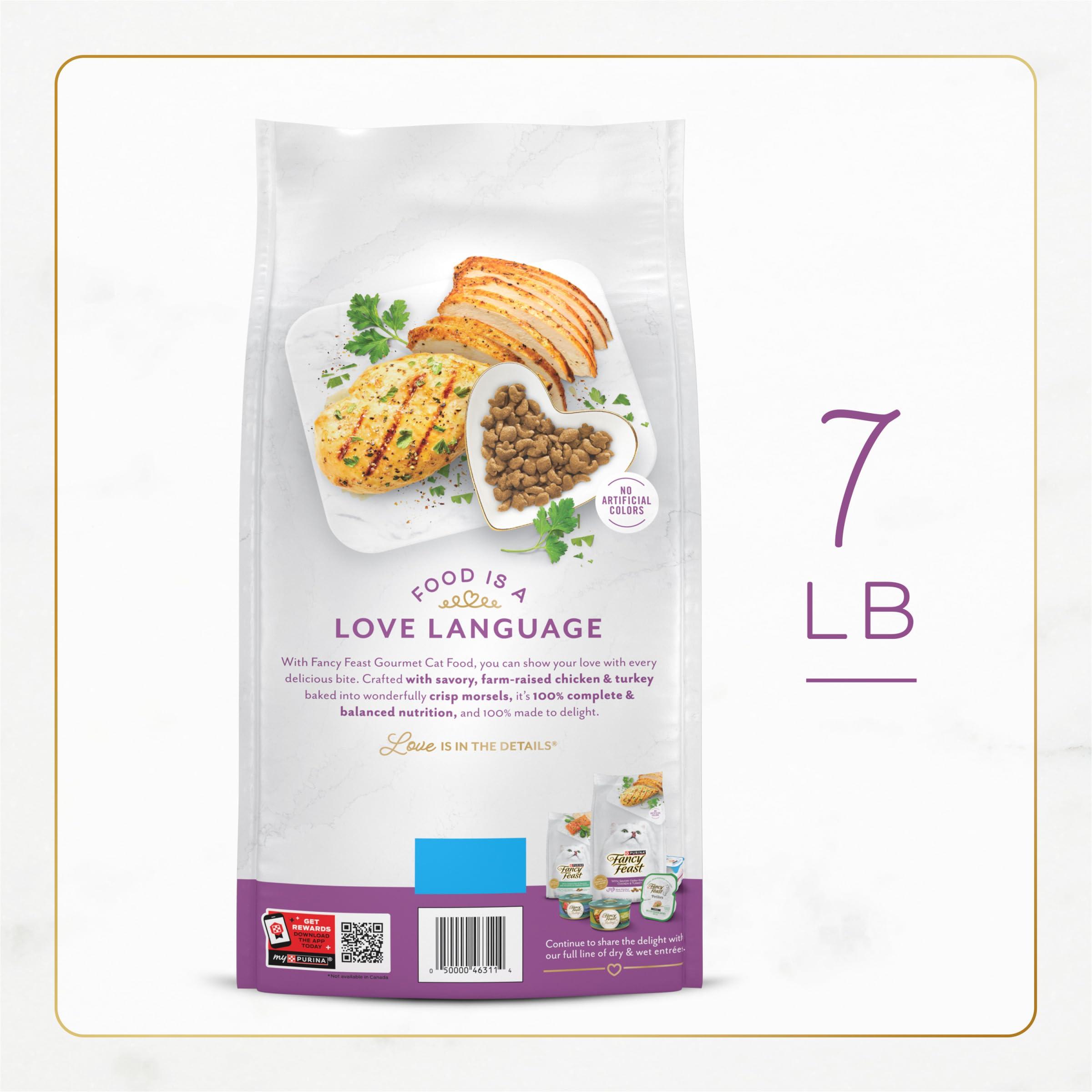 Purina Fancy Feast Dry Cat Food with Savory Farm-Raised Chicken and Turkey - 7 lb. Bag - Image 6