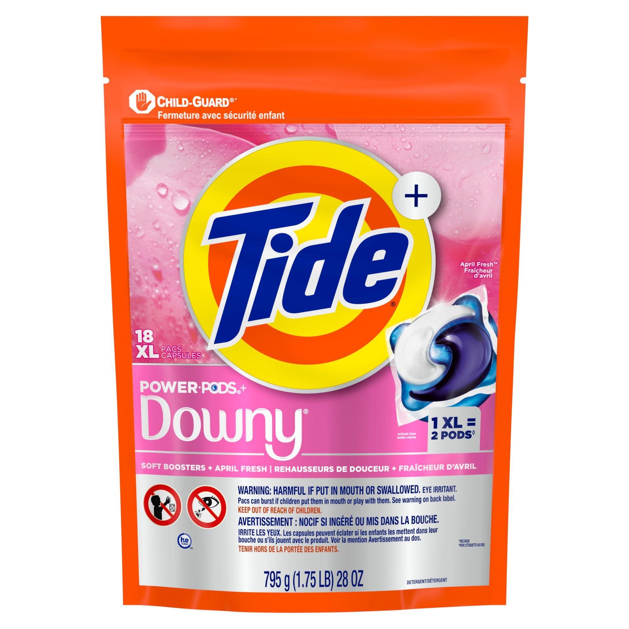 Tide Power PODs 2-in-1 Laundry Detergent Pods with Downy Soft Boosters, Lasting Freshness with April Fresh Scent, 18 Count - Image 10