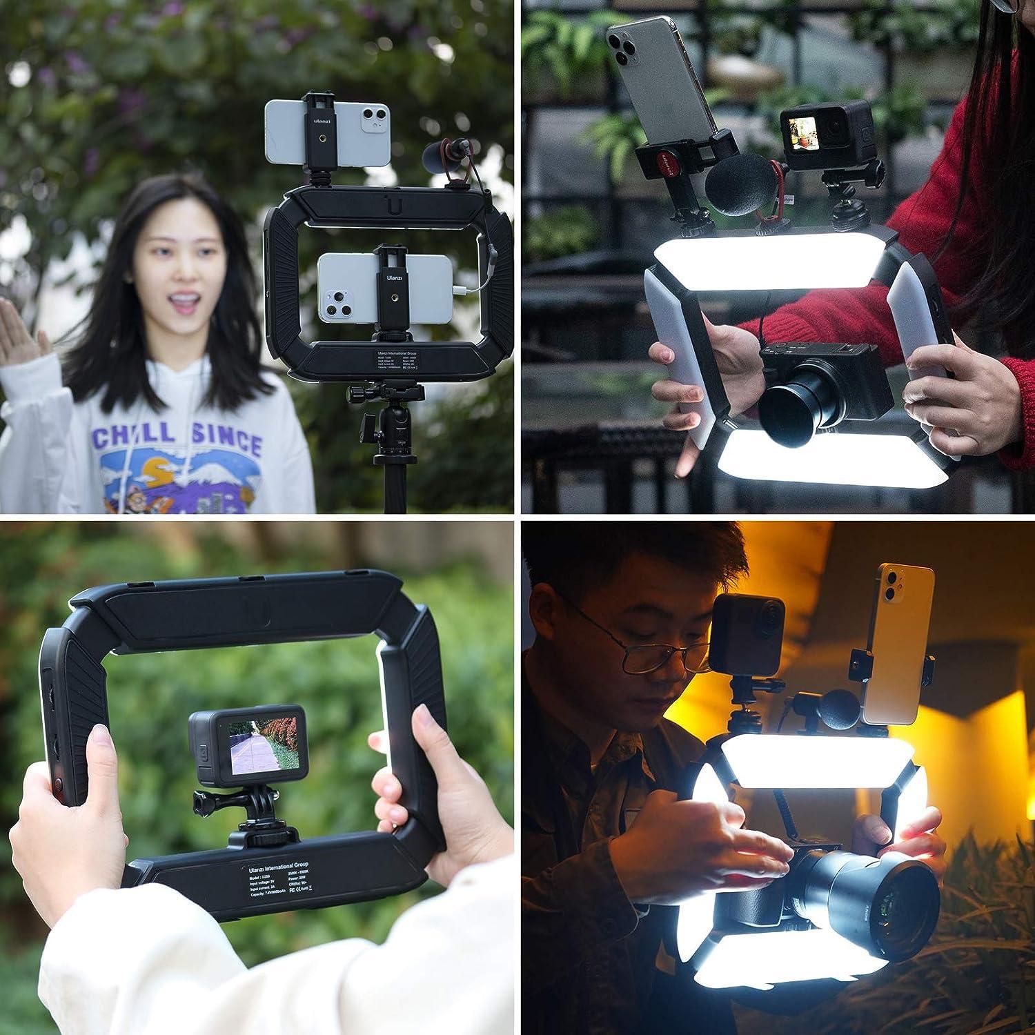 Smartphone Video Rig PICTRON U200 Handheld LED Ring Light Selfie Light Phone Video Stabilizer for Camera, Smartphone, Action Camera, YouTube, Setup, Filmmaking, Makeup, Vlogging - Image 6