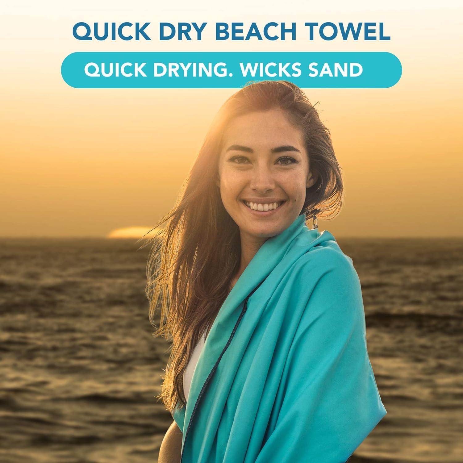 Youphoria Microfiber Travel Towel Fast Drying Lightweight - Quick Dry Towel for Camping, Beach, Backpacking, Hiking & Sport - Image 6